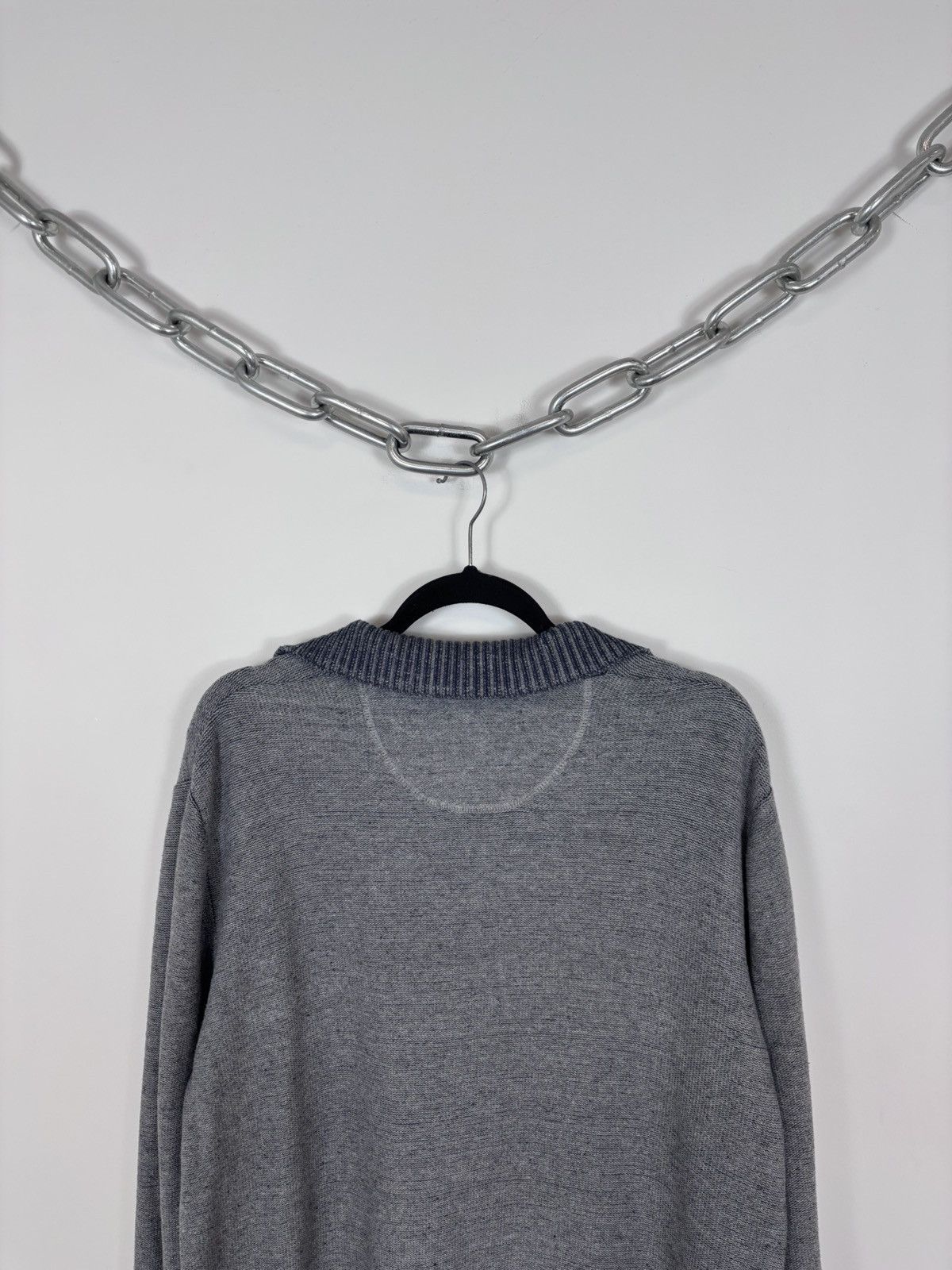 Carlo Colucci Carlo Colucci Men’s Grey/Navy Pocket Cotton Cardigan Sweater Size US L / EU 52-54 / 3 - 17 Thumbnail