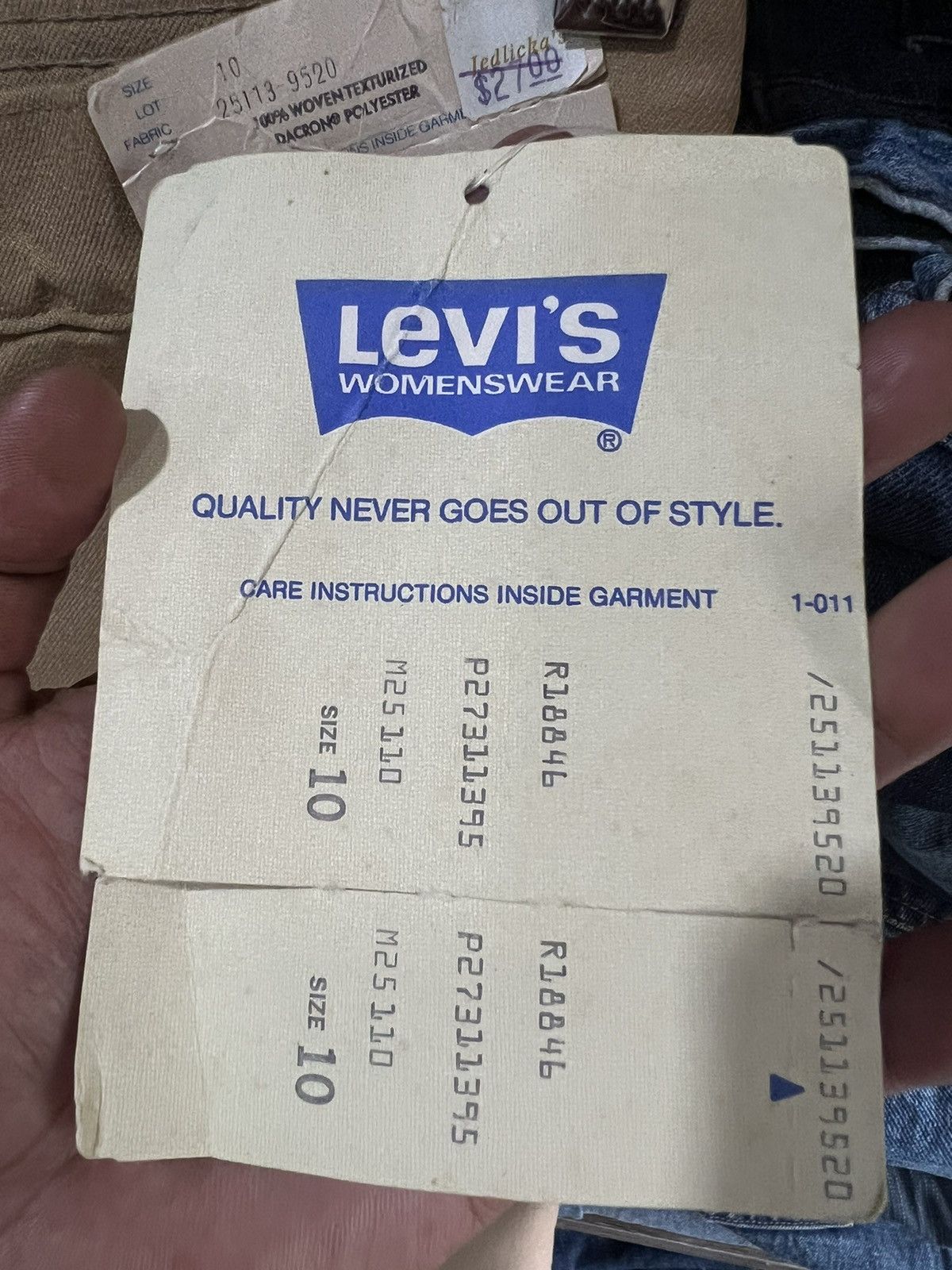Levi's 🔥Very Rare Vintage 70s Levis Bend Over Pant Size 26" / US 2 / IT 38 - 20 Thumbnail