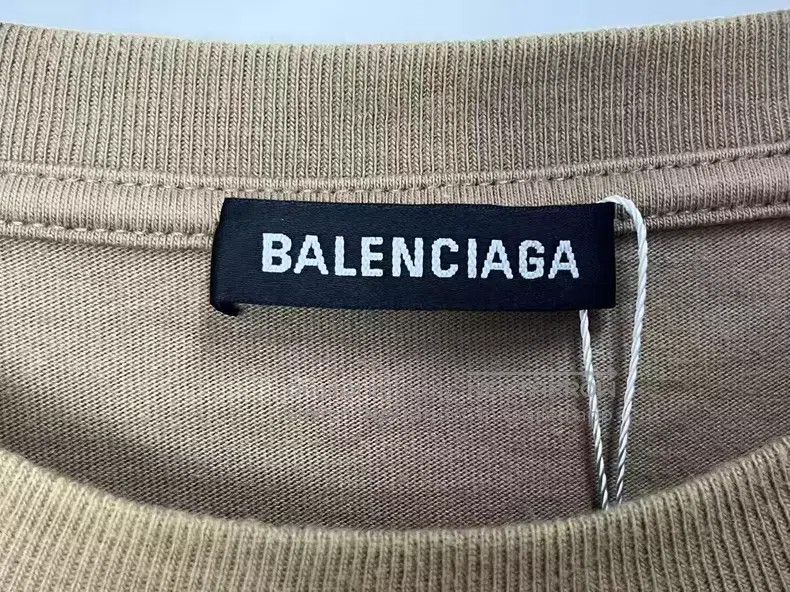 Balenciaga Balenciaga Khaki Crown Wheat Letter Short Sleeve XS Size US XS / EU 42 / 0 - 6 Thumbnail
