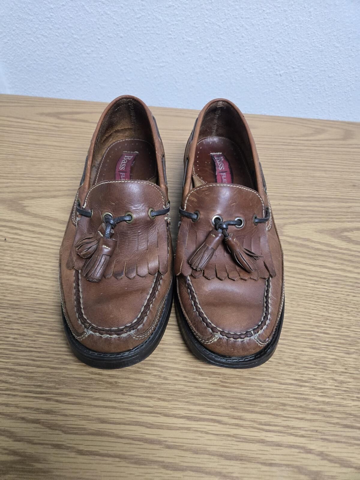 Bass Bass Brown Leather Loafers Kiltie Tassel Sz 9.5M 90s Preppy Size US 9.5 / EU 42-43 - 1 Thumbnail