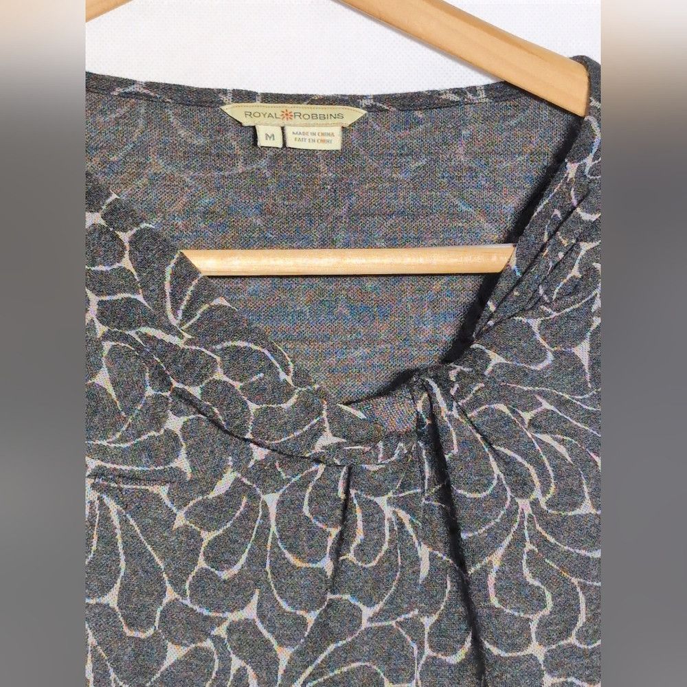 Royal Robbins Royal Robbins M Belle Rosa Twist Gray Paisley Women's Top Size M / US 6-8 / IT 42-44 - 3 Thumbnail
