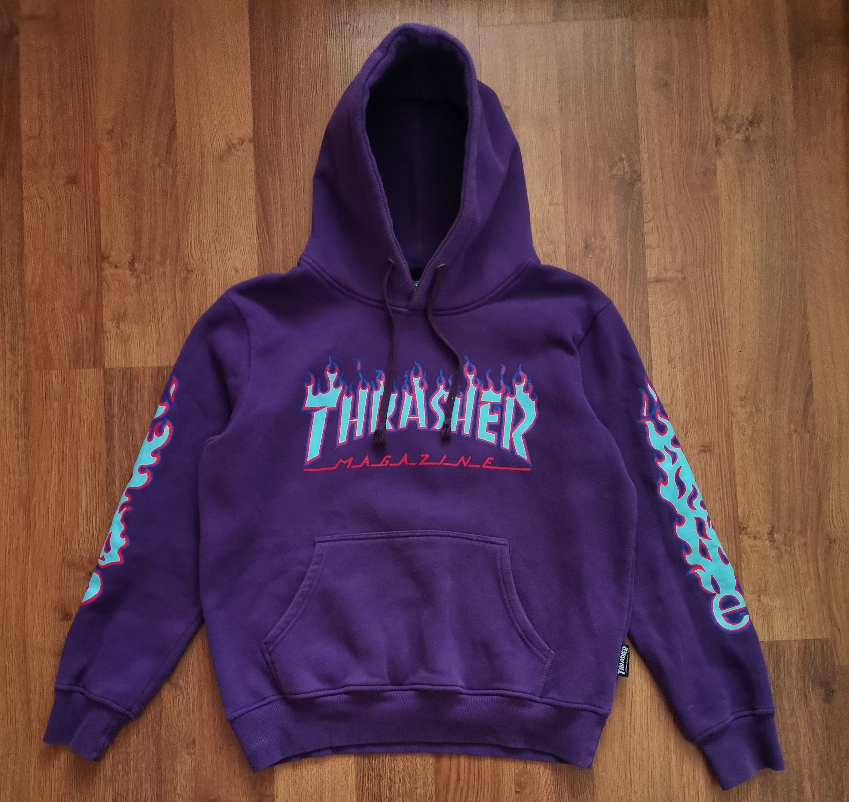 パーカー・フーディ THRASHER Atlantic Drift Hood Purple P0000VVF Thrasher x Atlantic Drift Hoodie - Purple | Flatspot