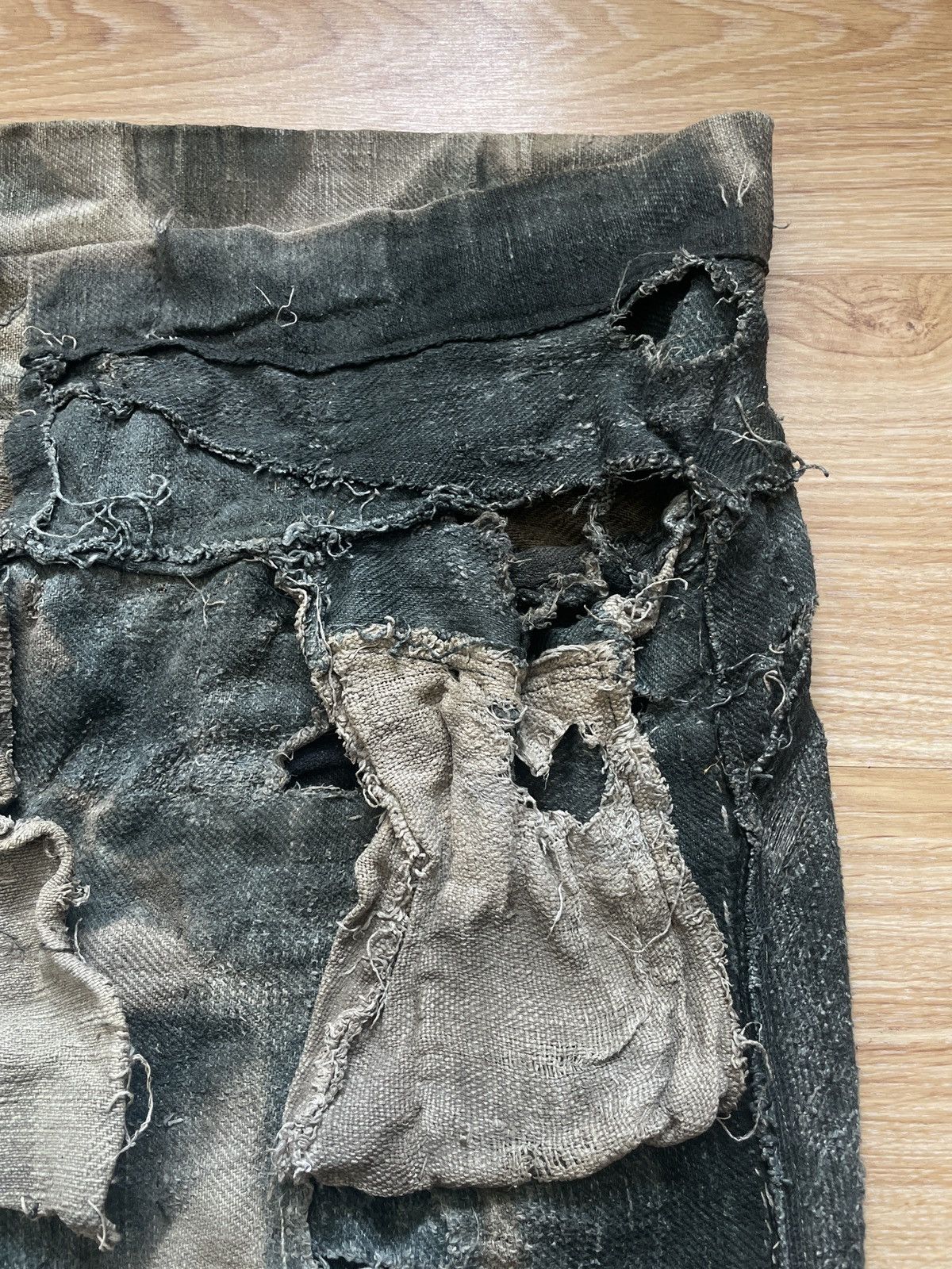 Vintage 1890-1910 Shepherds Pants (hemp + linen Shuttle loom woven) Size US 34 / EU 50 - 9 Thumbnail