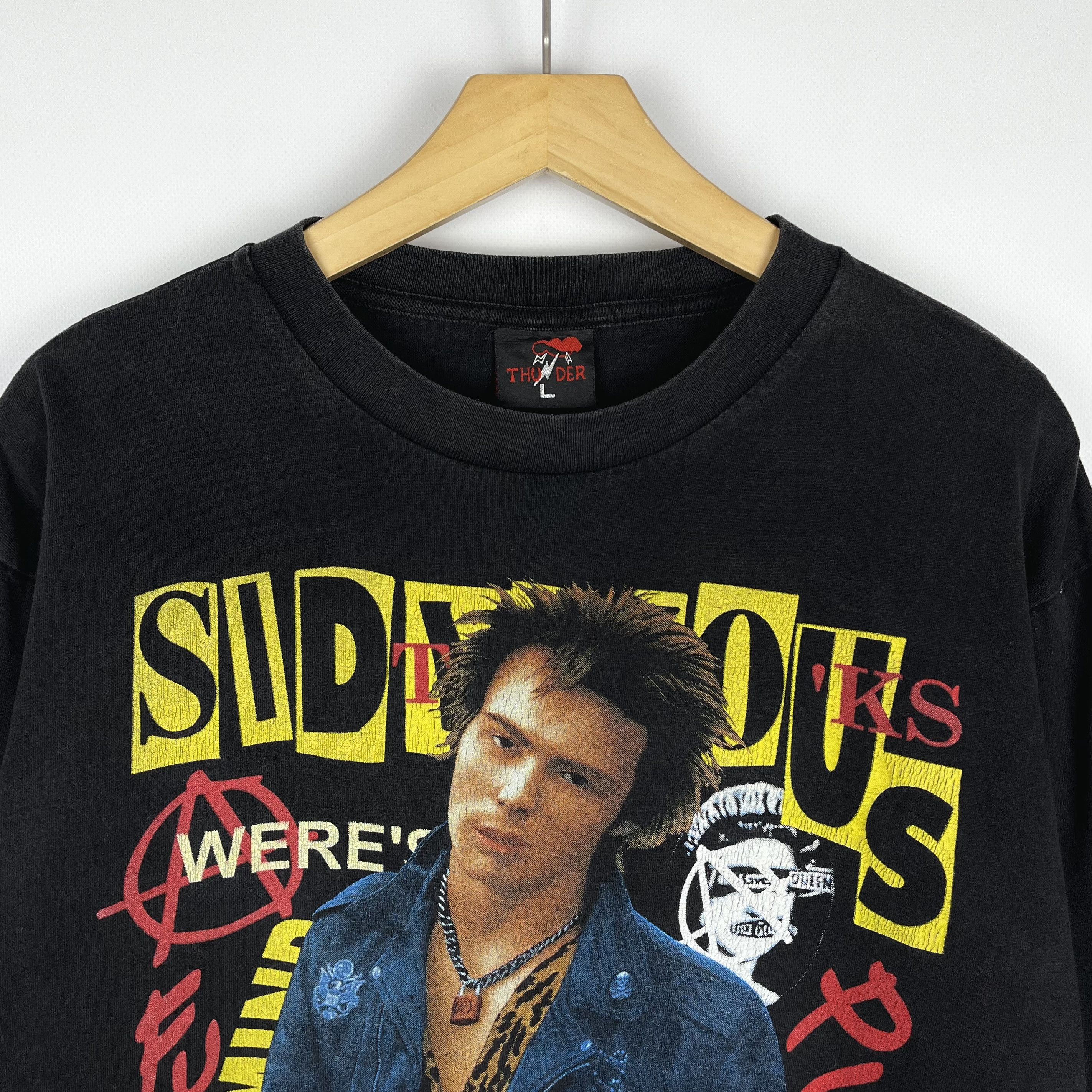 Band Tees Vintage Sid Vicious Sex Pistols Punk Longsleeve T Shirt 90’s Size US L / EU 52-54 / 3 - 2 Thumbnail