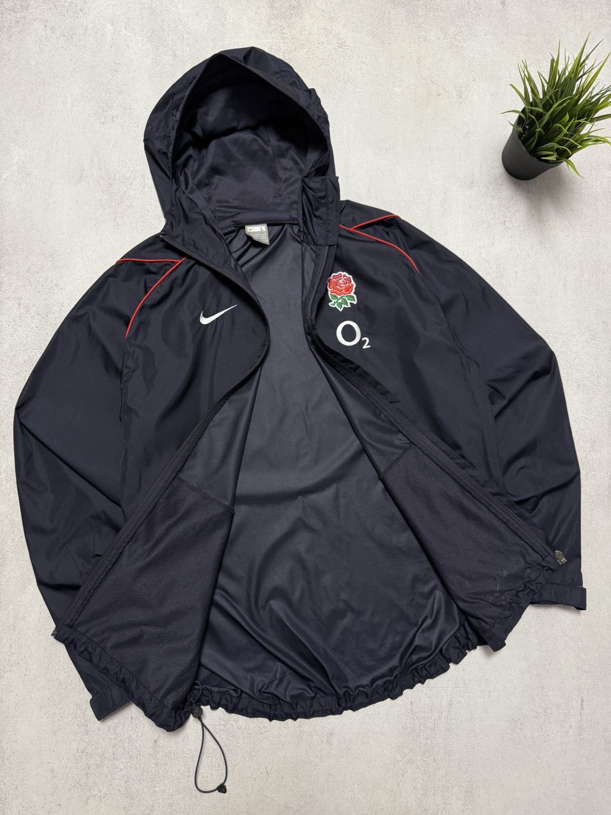 Nike × Vintage Vintage Nike England Rugby Jacket Nylon Windbreaker 90s Size US L / EU 52-54 / 3 - 8 Thumbnail