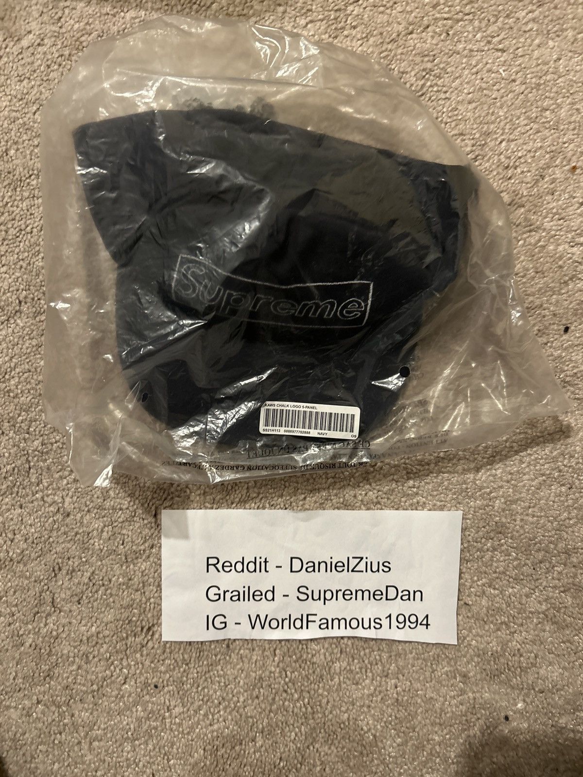 Kaws × Supreme Supreme x KAWS Chalk Logo 5-Panel 'Navy' Size ONE SIZE - 3 Thumbnail