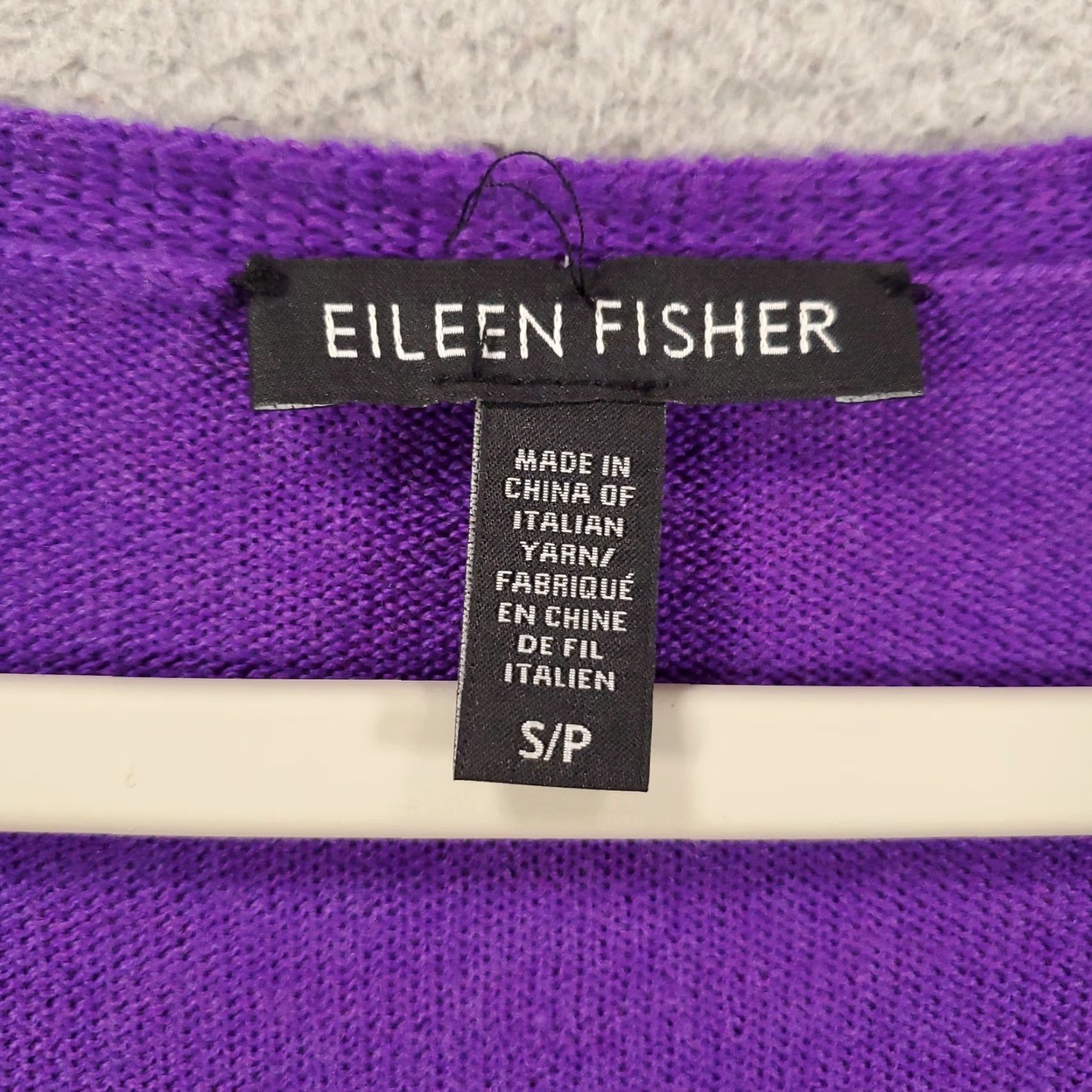 Eileen Fisher EILEEN FISHER Merino Wool Sweater Womens Small Purple Lightweight V-Neck Tunic Casual Size S / US 4 / IT 40 - 5 Thumbnail