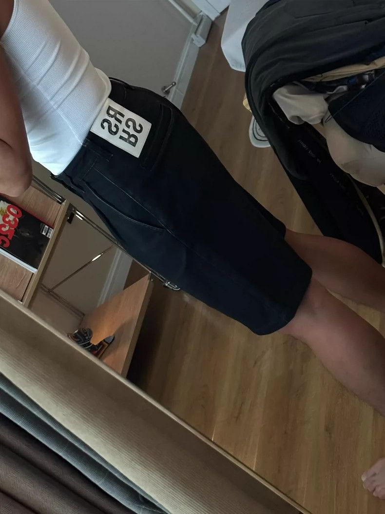 Raf Simons Raf simons 5 points black denim LOGO shorts Size US 28 / EU 44 - 6 Thumbnail