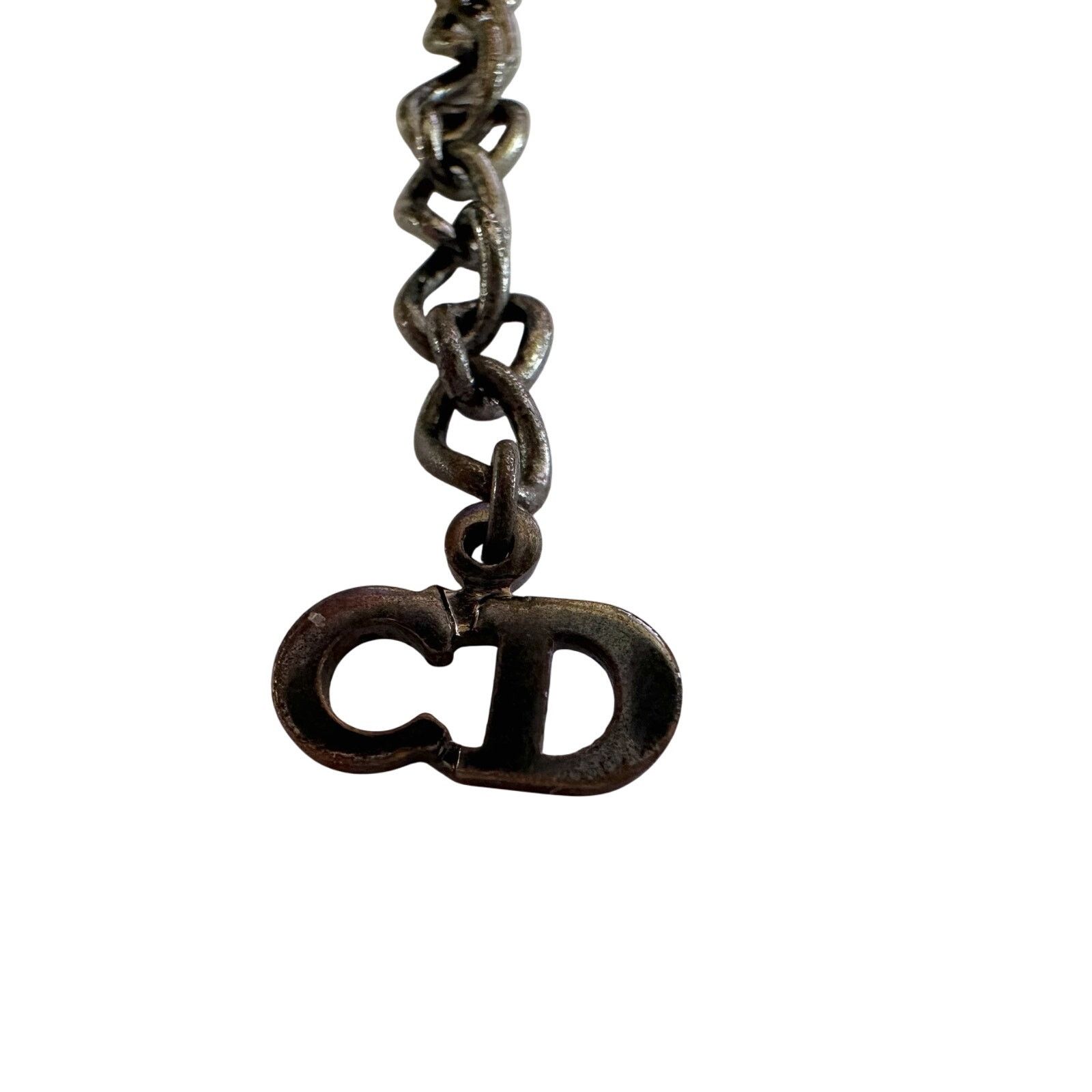 Dior Christian Dior Dog Tag Style Necklace - Gunmetal Size ONE SIZE - 13 Thumbnail