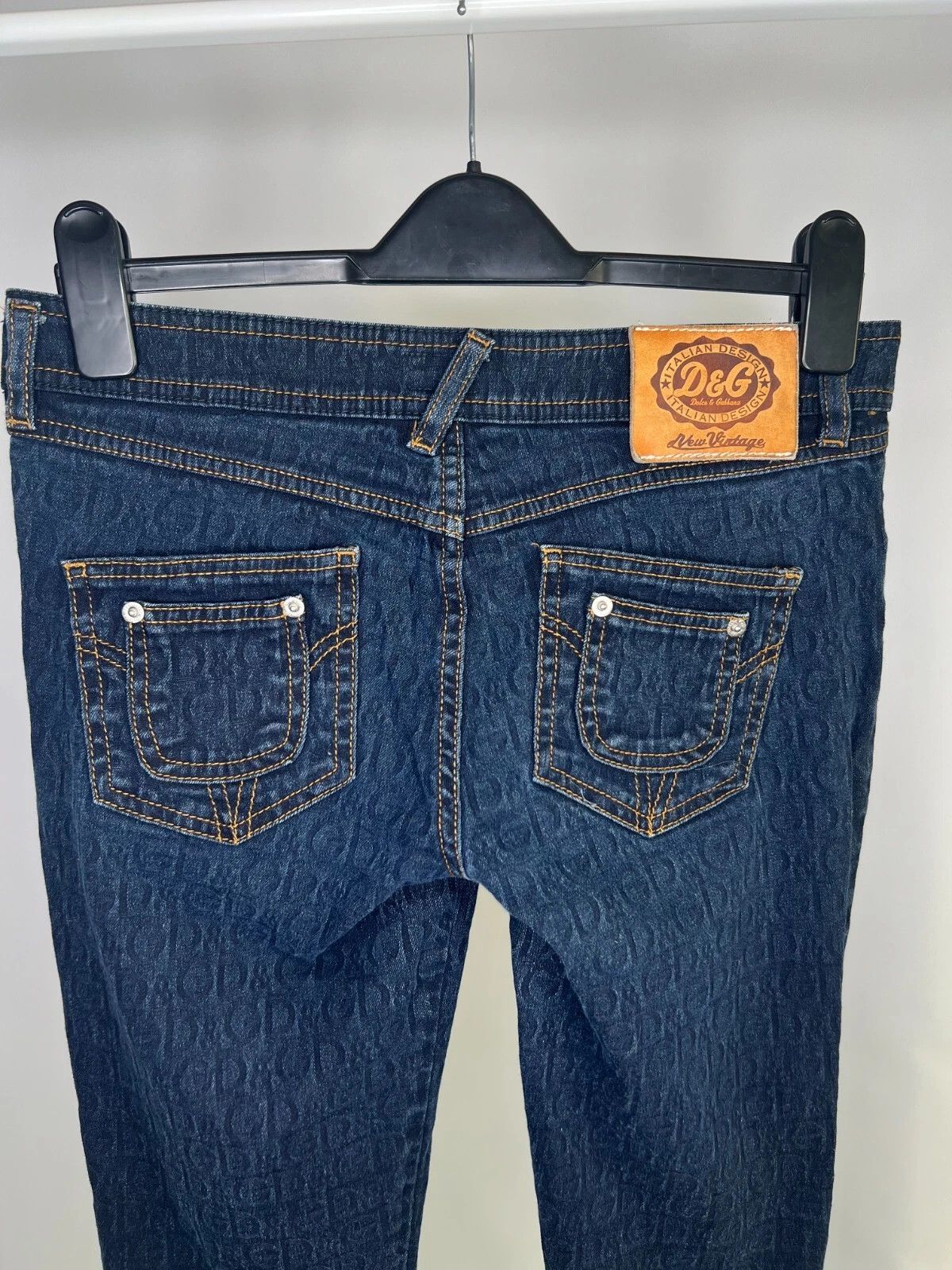 Dolce & Gabbana Vintage Dolce & Gabbana Wonder Y2K Monogram Very Tight Jeans Size 31" - 8 Thumbnail
