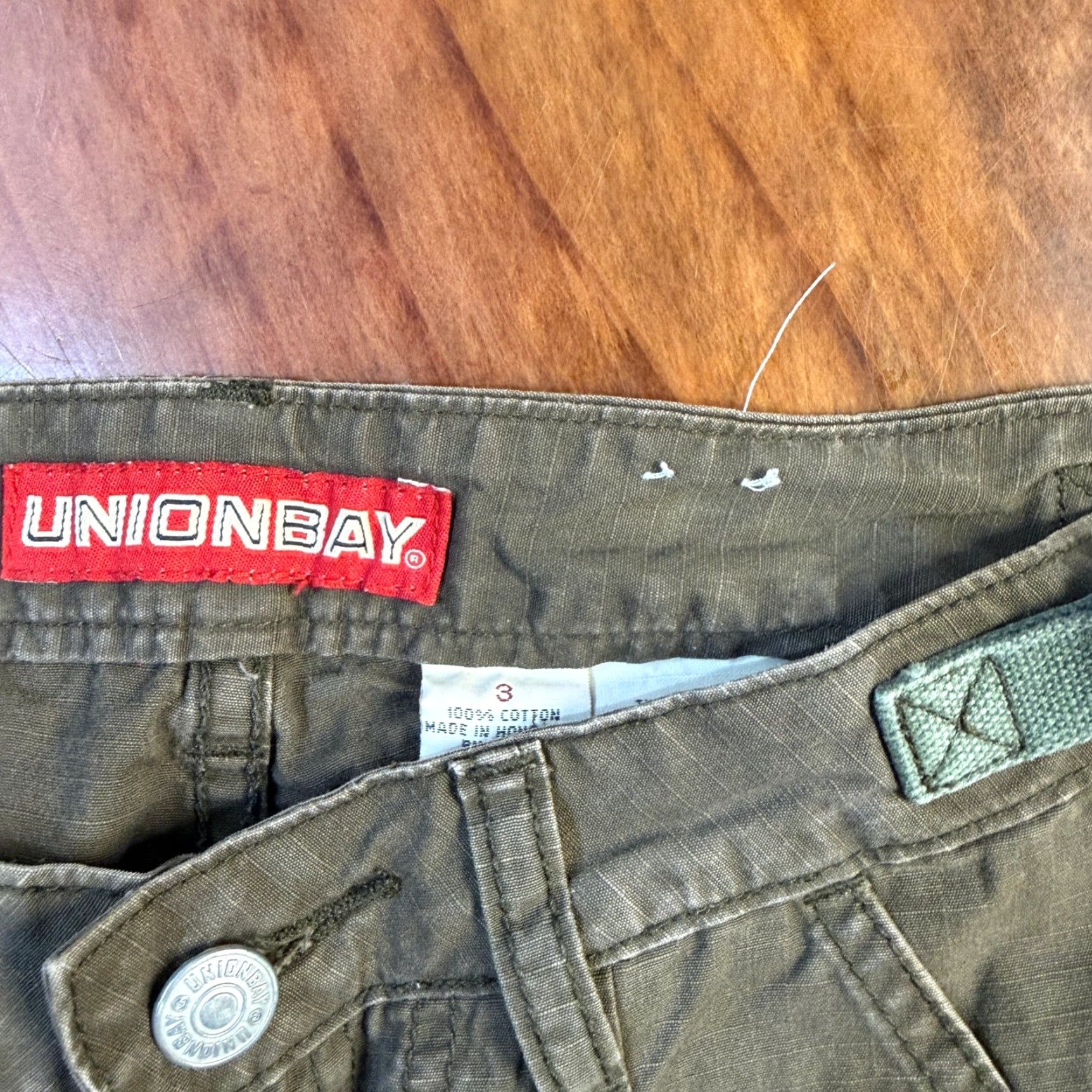 Vintage VINTAGE Y2K UNIONBAY Pants Flare Cotton Junior's 3 Waist 27 Inseam 29.5 Zip Button Corduroy Brown Women Girls Mens Size 26" / US 2 / IT 38 - 4 Thumbnail