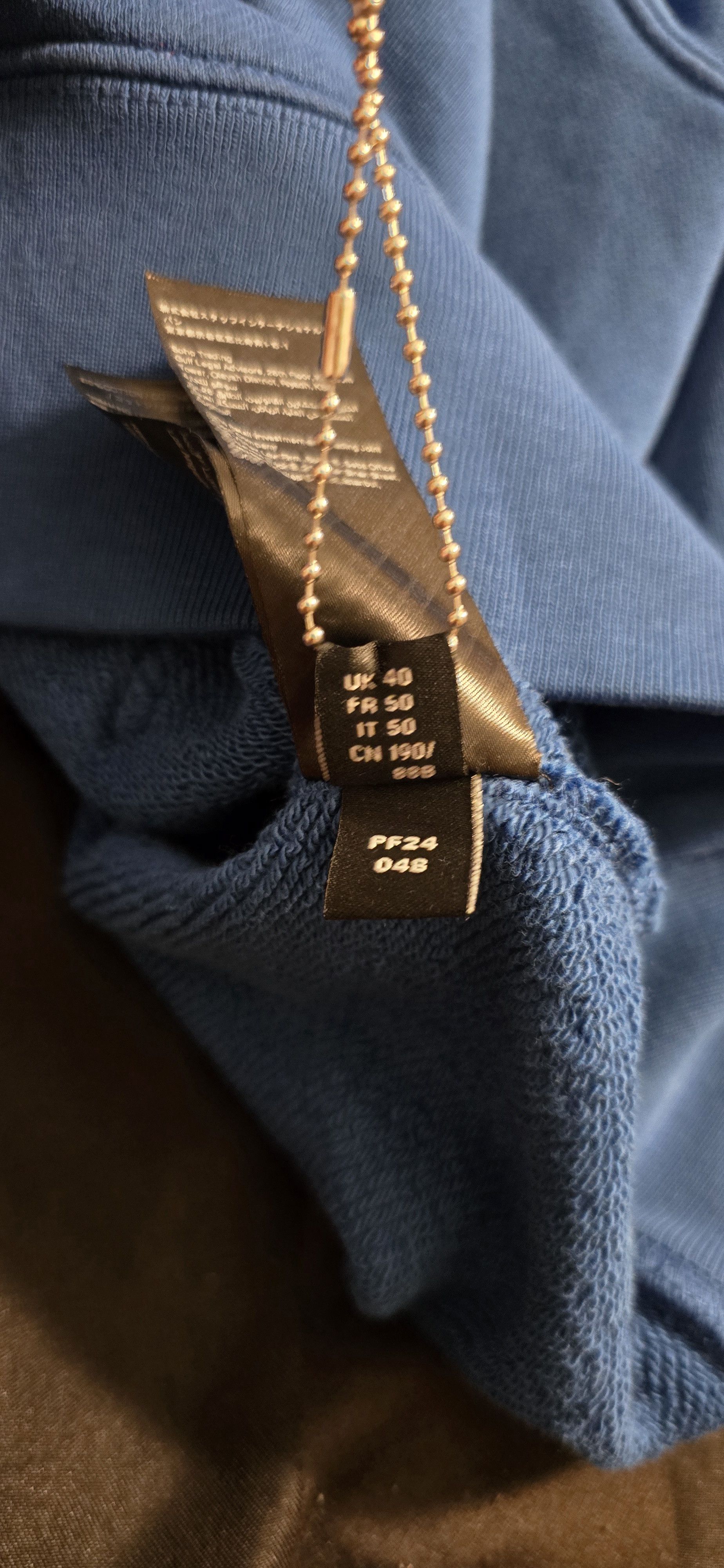 Amiri AMIRI BONES STACKED HOODIE BLUE SZ L Size US L / EU 52-54 / 3 - 18 Thumbnail
