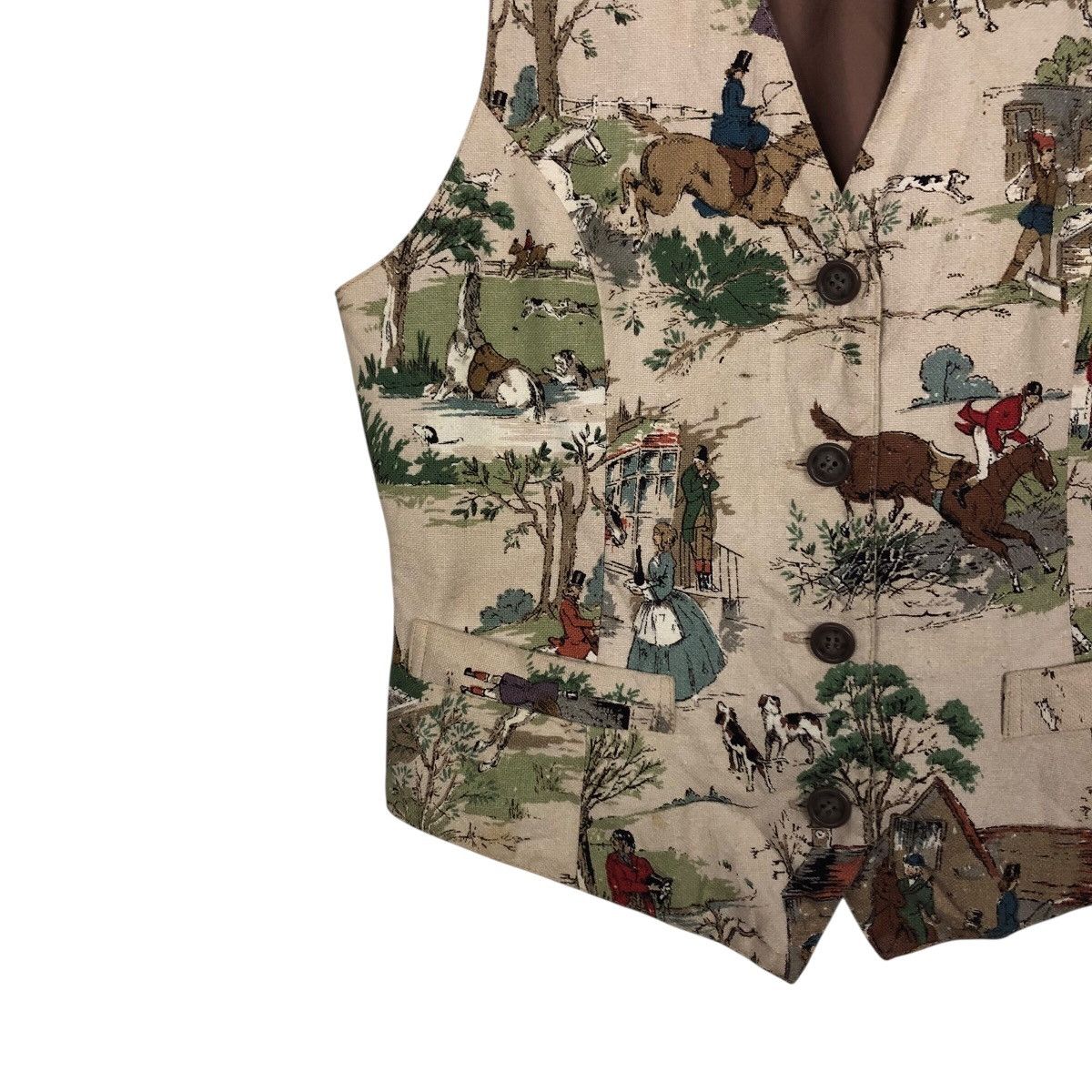 Japanese Brand 📌Vintage Waist Jacket Atelier Haiji Full Print Design Size US M / EU 48-50 / 2 - 5 Thumbnail