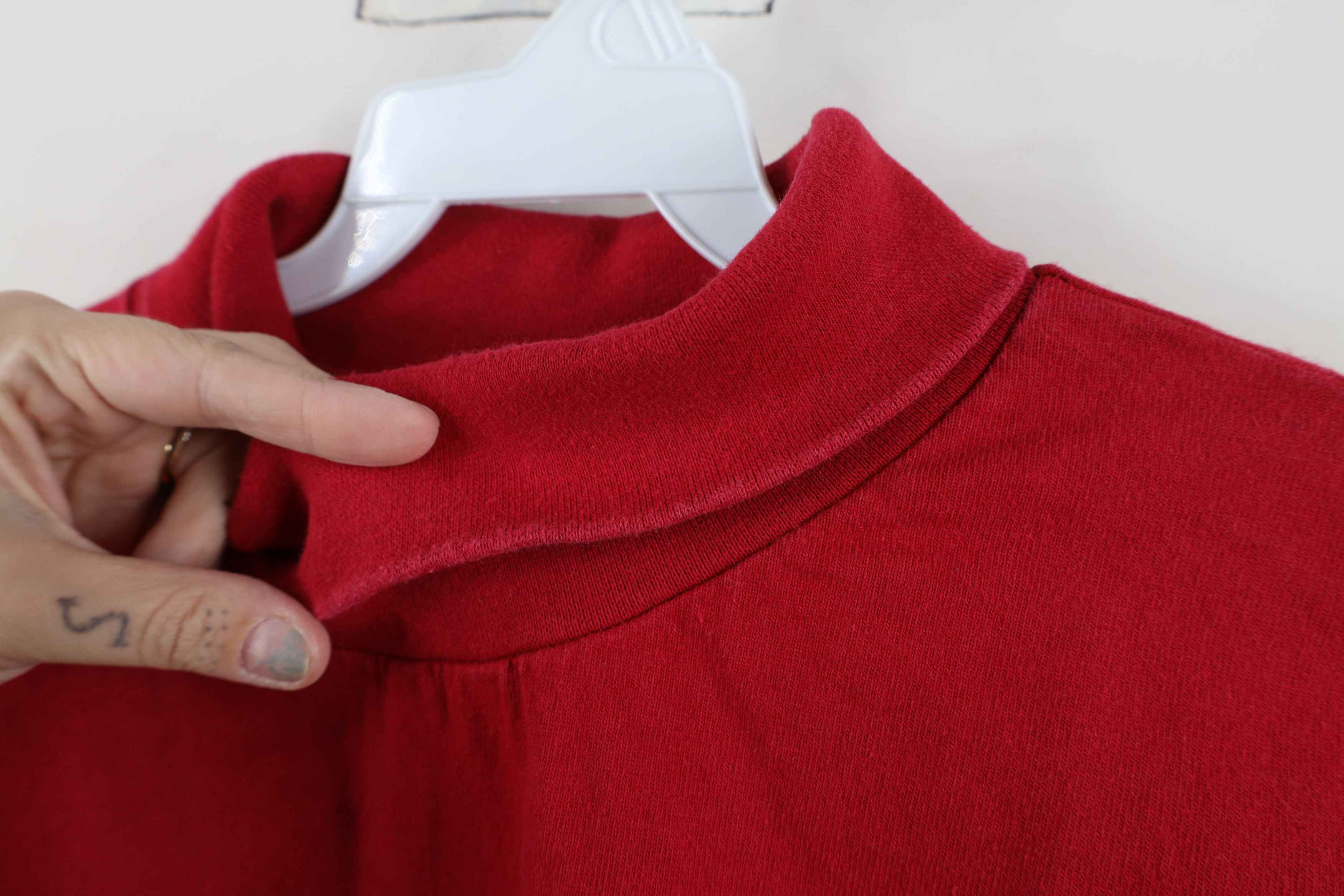 Vintage Vintage 90s Streetwear Heavyweight Turtleneck T-Shirt USA Size US XL / EU 56 / 4 - 7 Thumbnail