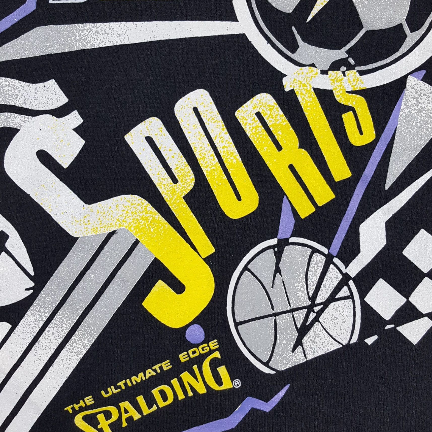Spalding VINTAGE Spalding Basketball Tee 90s Black T-Shirt Mens Size M Soccer USA Size US M / EU 48-50 / 2 - 4 Thumbnail