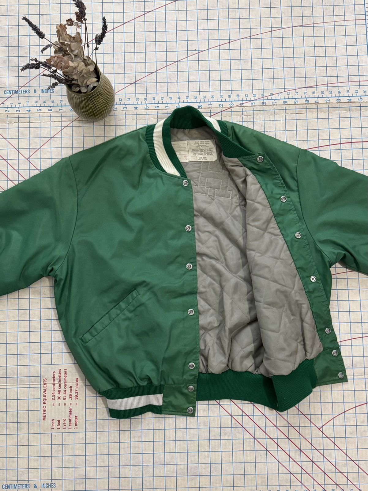 NCAA Vintage Ohio University Bobcats Satin Bomber Jacket Green Size US XL / EU 56 / 4 - 9 Thumbnail