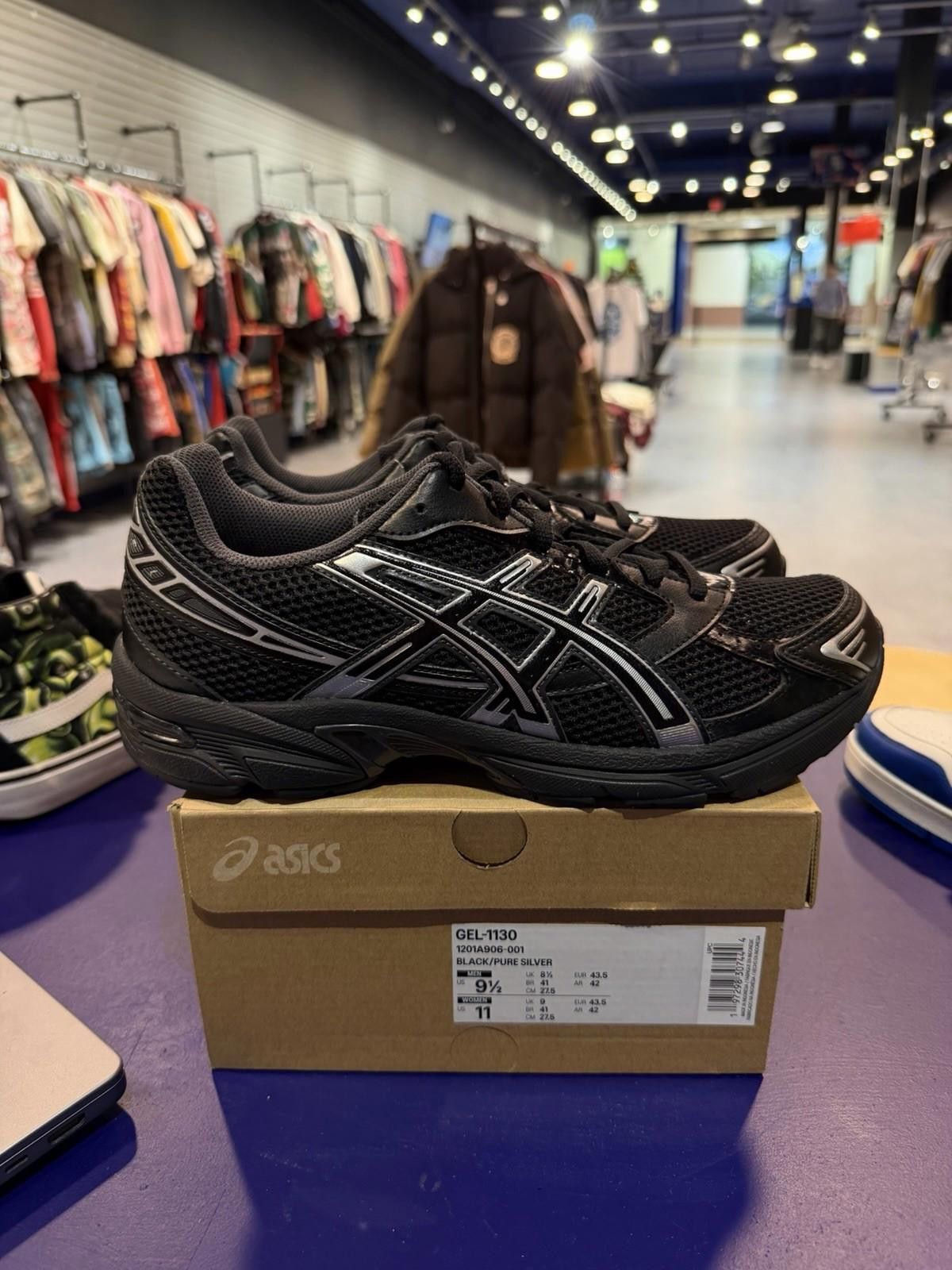 Asics ASICS Gel-1130 Black Pure Silver Men (9.5) 1201A906-001 NEW Size US 9.5 / EU 42-43 - 11 Thumbnail