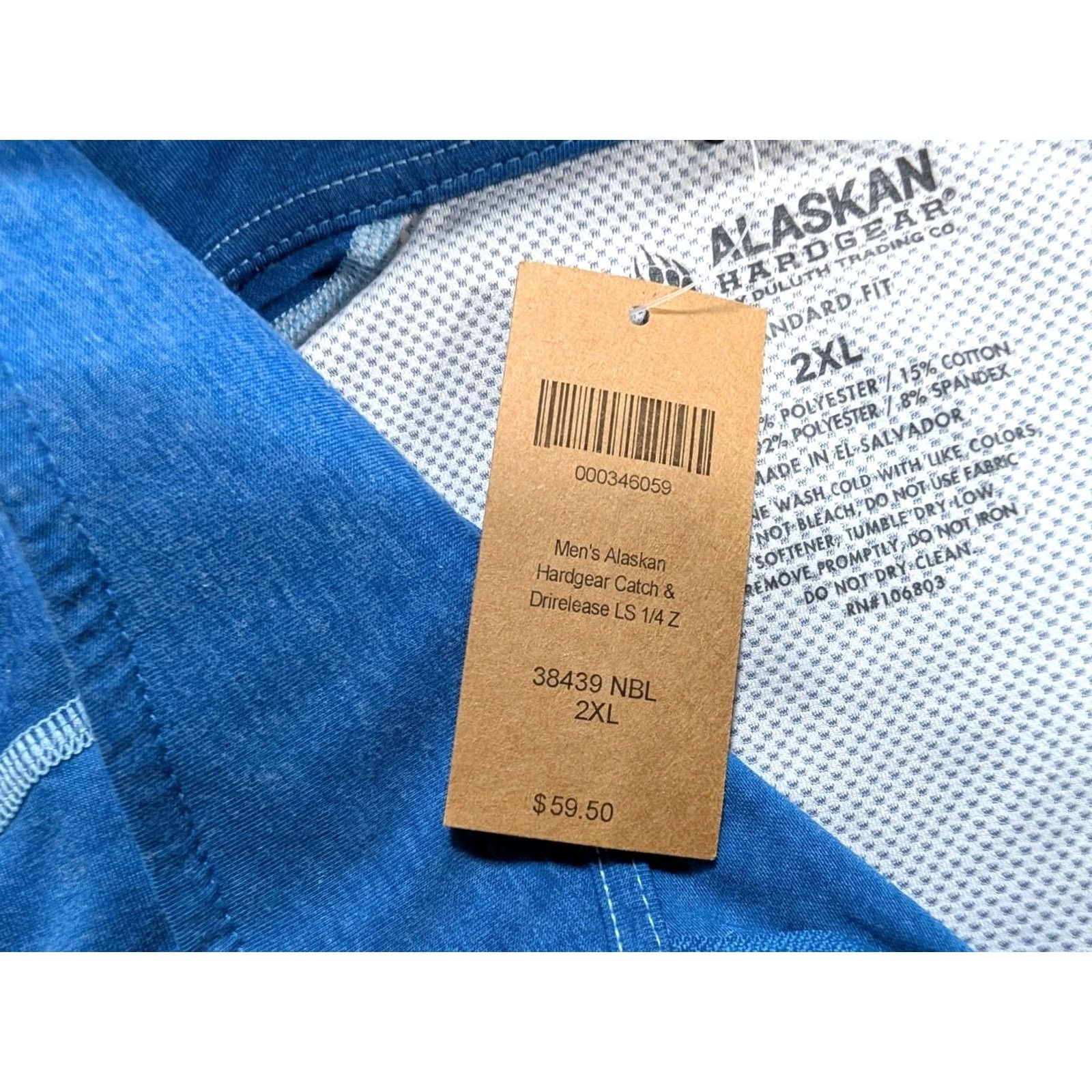 Vintage Duluth Alaskan Hardgear Fishing Shirt 2XL Blue 1/4 Zip Stretch UV Outdoors Vented Mens Regular Knit Shirt Size US XXL / EU 58 / 5 - 5 Thumbnail