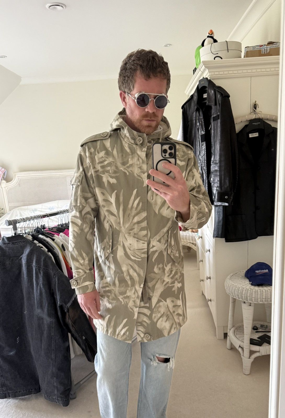 Saint Laurent Paris SS21 Saint Laurent palm tree parka jacket rocket 50 grail Size US M / EU 48-50 / 2 - 7 Thumbnail