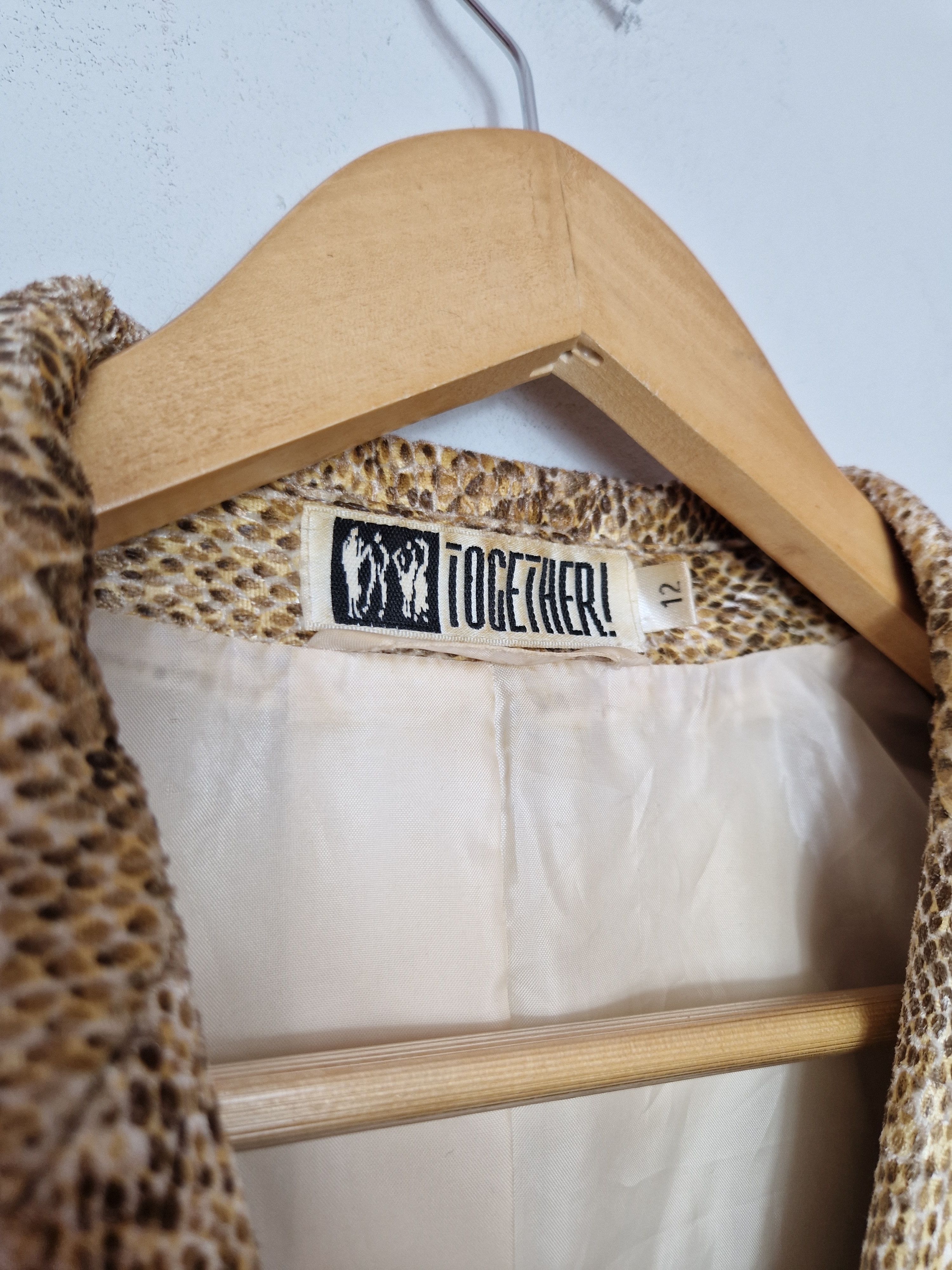 Vintage vintage snakeskin blazer y2k avantgarde japanese leopard Size L / US 10 / IT 46 - 5 Thumbnail