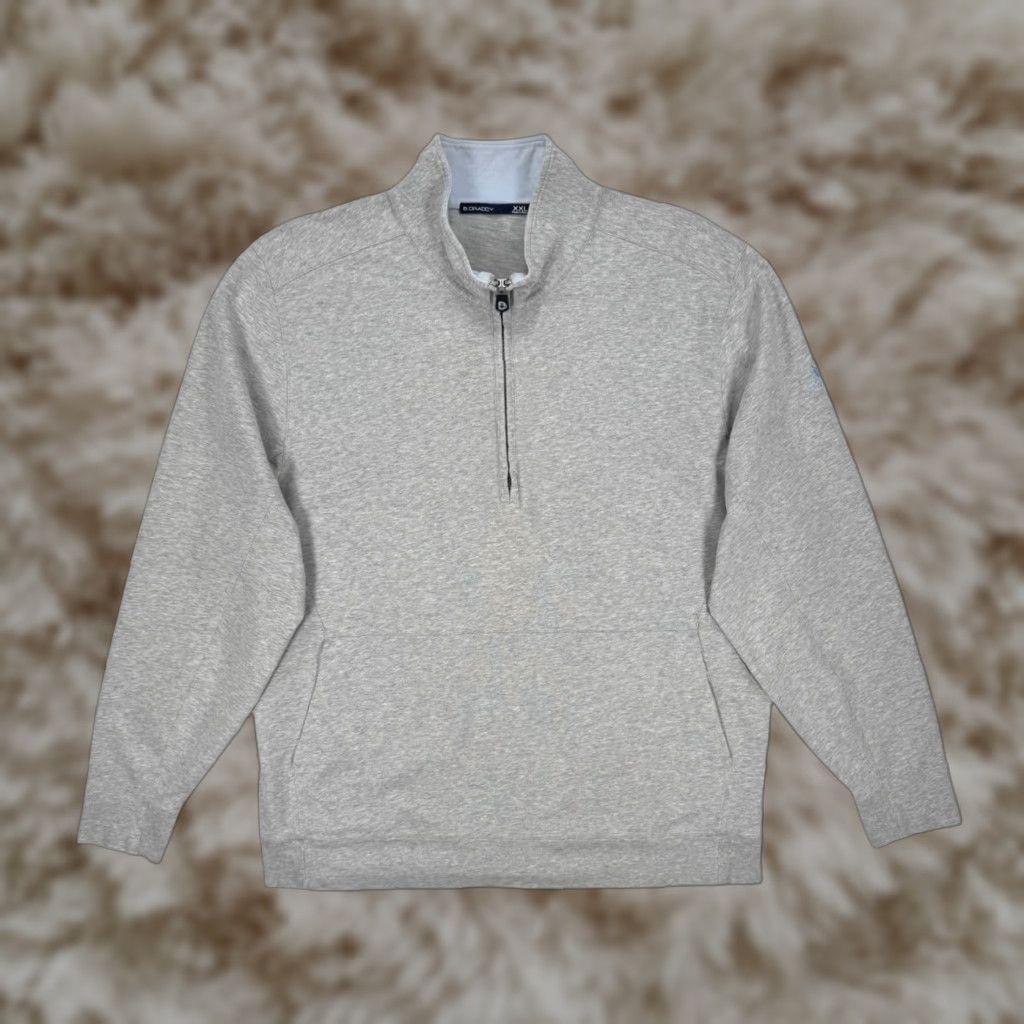 B. Draddy Performance 1/4 Zip Pullover The Concession Golf Club Mens XXL Pullover Casual Zip Mock Neck Gray Logo Zipper