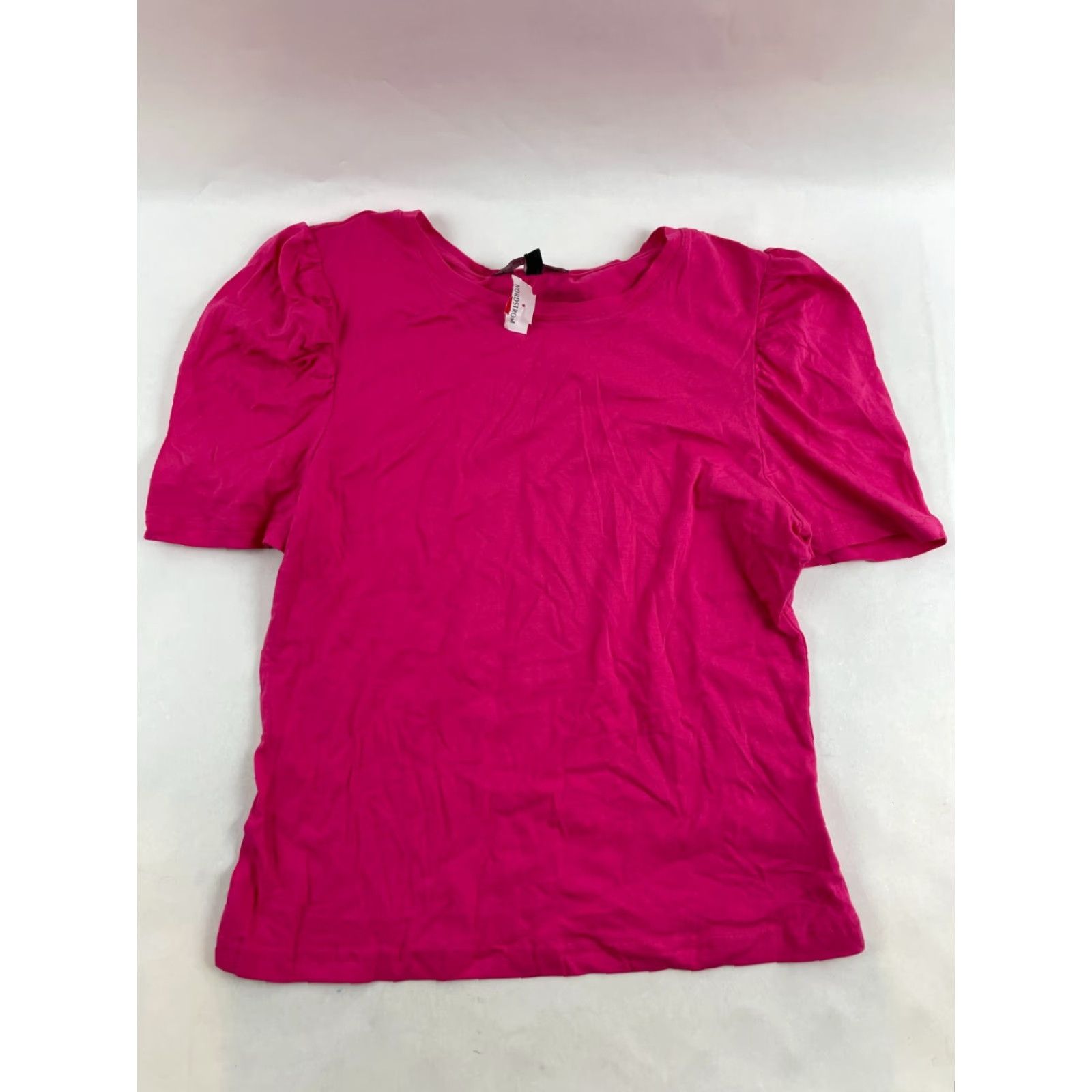 Vintage Derek Heart Shirt Women's L Pink Puff Cap Sleeve Round Neck Runs Small NWT Size L / US 10 / IT 46 - 2 Thumbnail