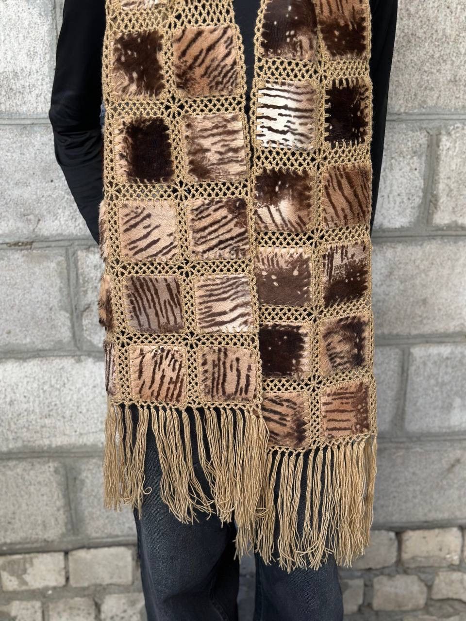 POST ARCHIVE FACTION (PAF) VTG Japanese Style Scarf 160 cm Hype Trend Archival 00s USA Size ONE SIZE - 8 Thumbnail