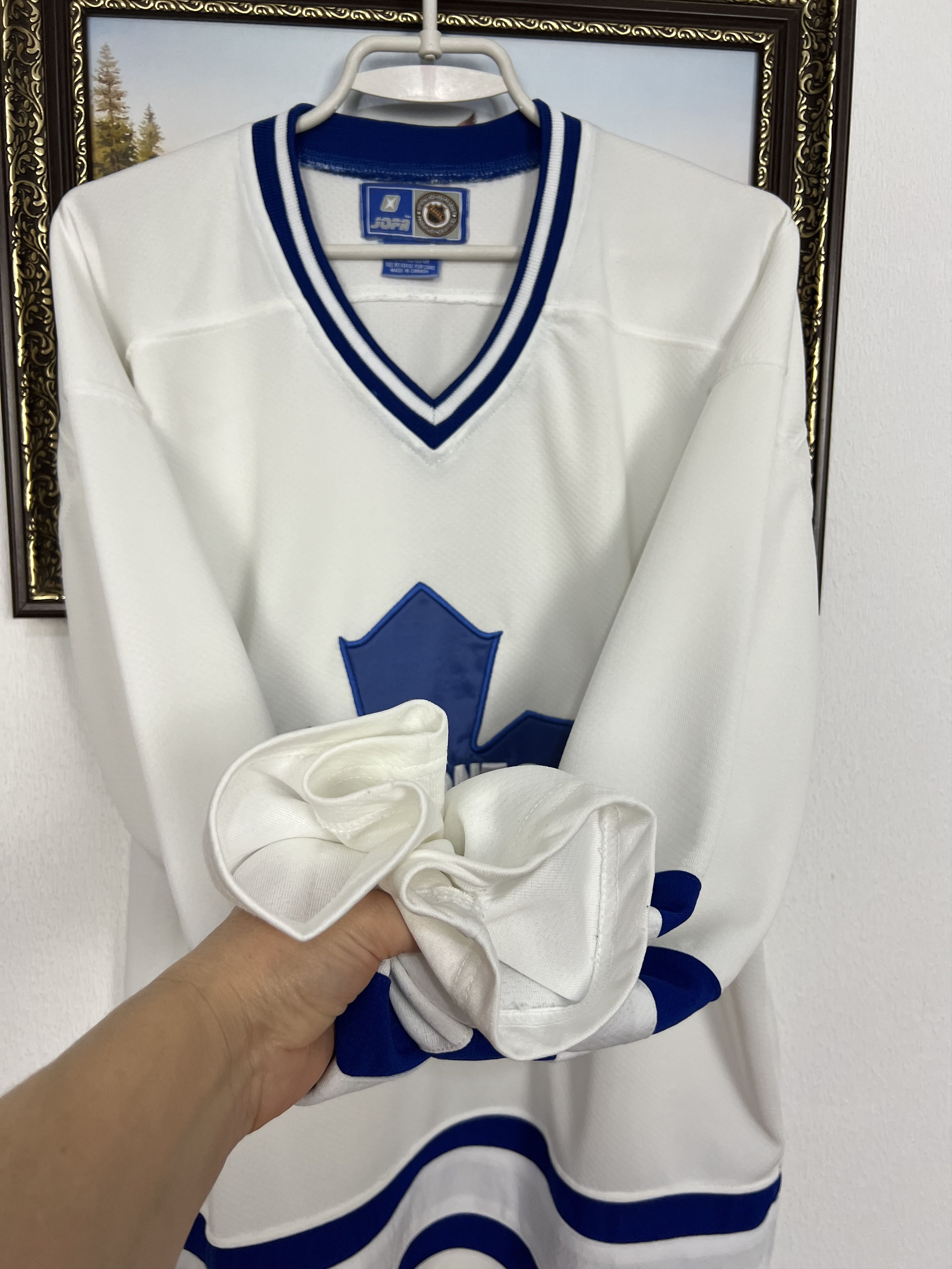 Vintage JOFA Toronto Maple Leafs Canada Ice Hockey Jersey Trikot Size US L / EU 52-54 / 3 - 5 Thumbnail