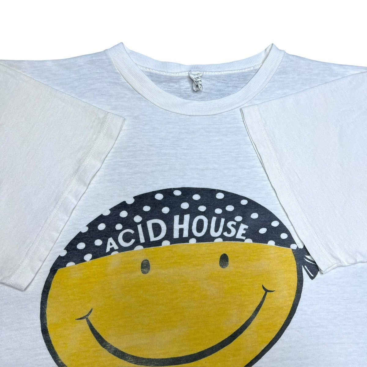 Vintage Vtg 1980s Acid House Smiley Face Bandana Techno Rave T-Shirt Size US L / EU 52-54 / 3 - 2 Thumbnail