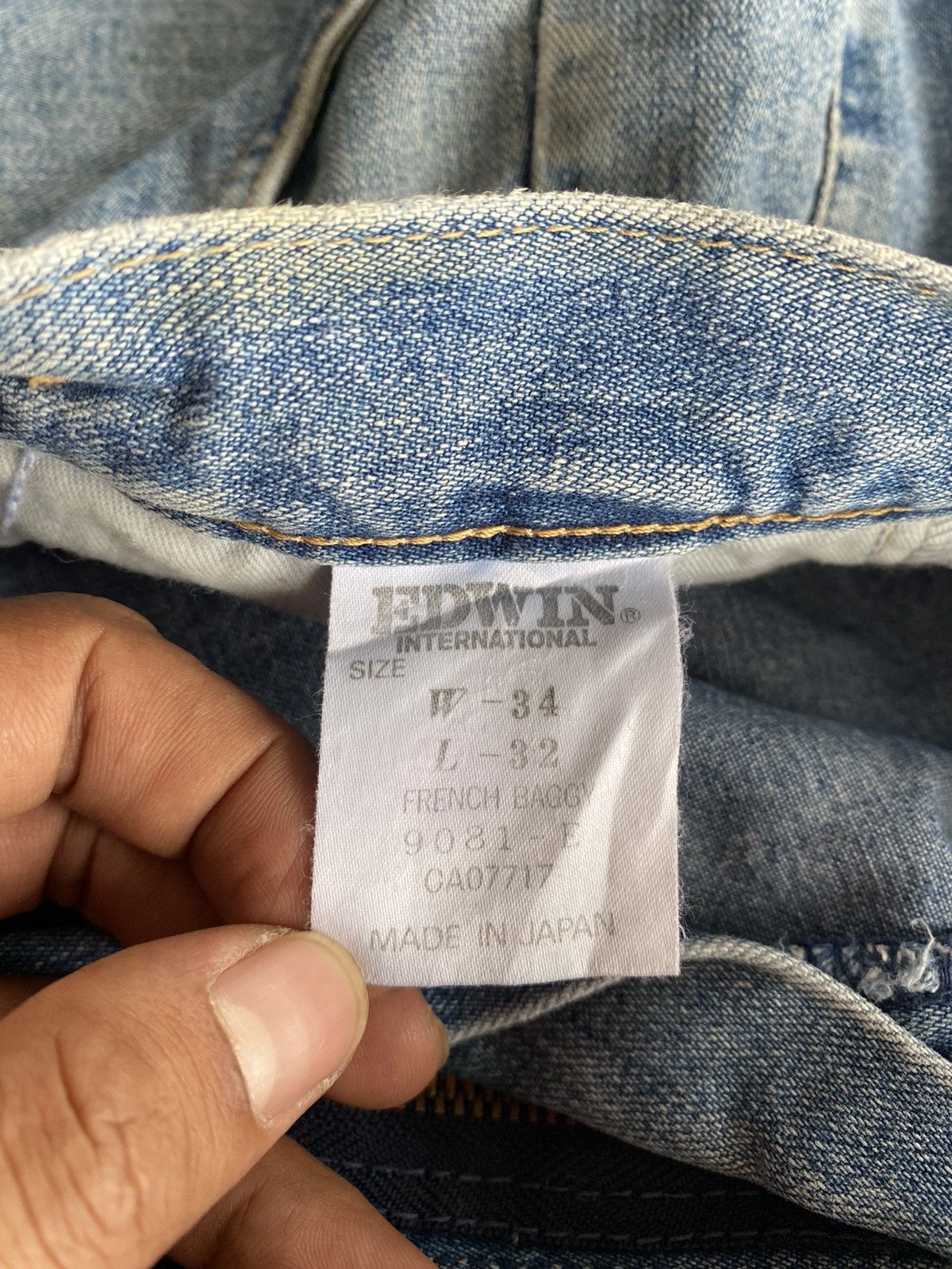 Edwin × Japanese Brand Baggy Jeans Japanese Vintage Edwin Distressed Size US 32 / EU 48 - 6 Thumbnail