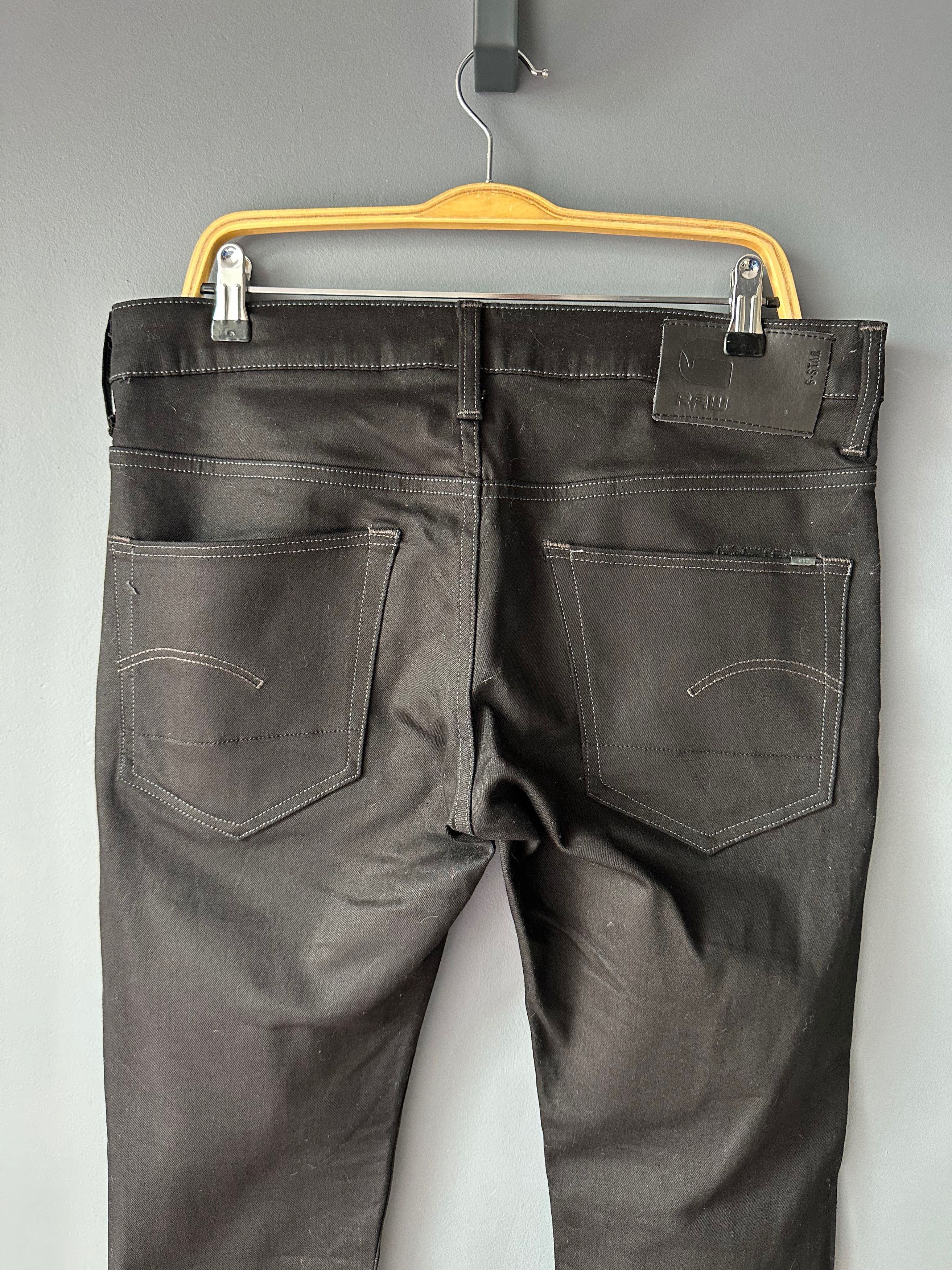 G-Star G-Star 3301 Slim Black Stretch denim jeans pants Size US 32 / EU 48 - 10 Thumbnail
