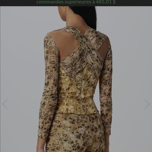 KNWLS Knwls Scythe Corset Yellow Wallflower Floral Sheer Top - S Size S / US 4 / IT 40 - 8 Thumbnail