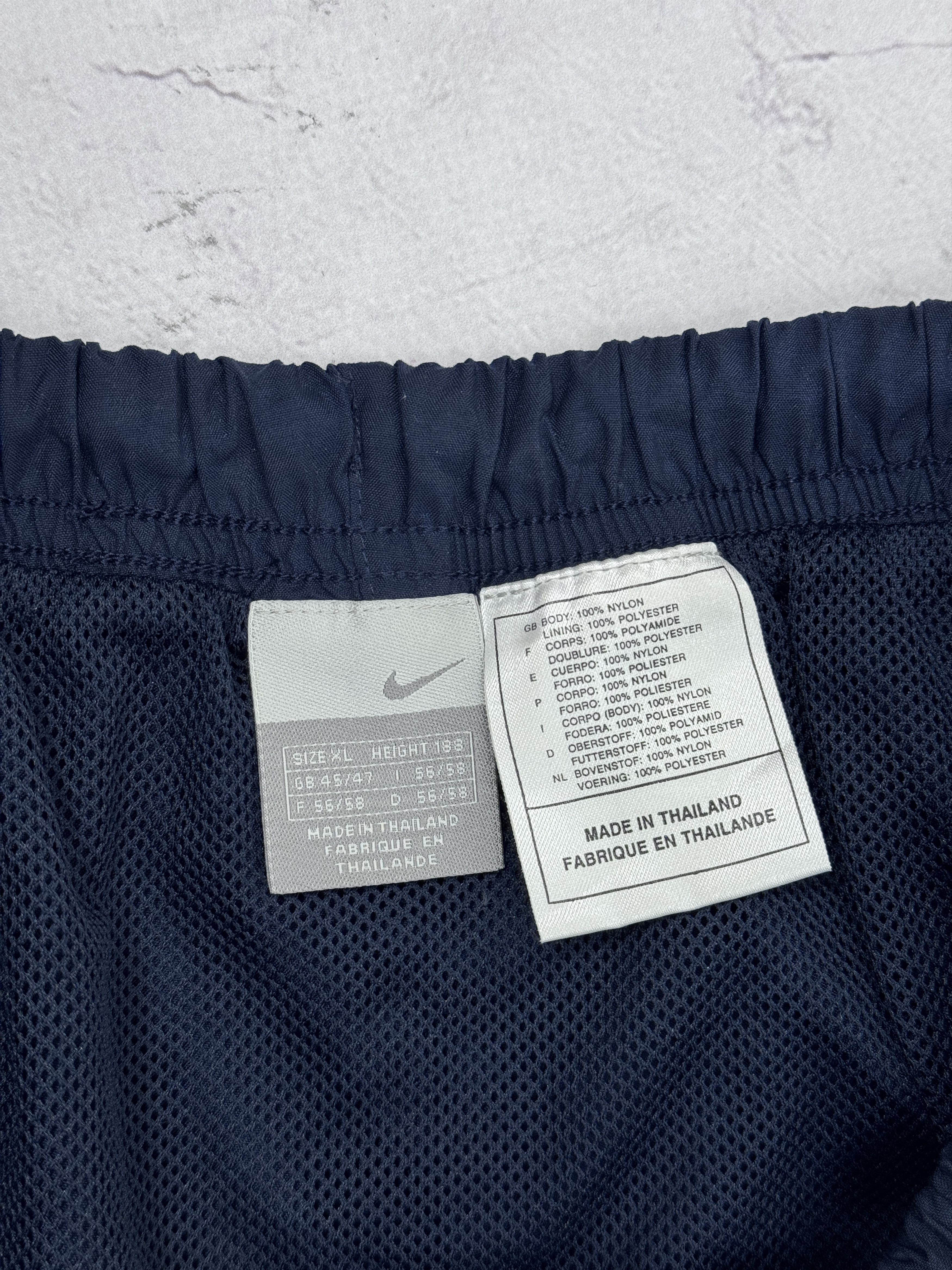 Nike × Vintage Vintage Nike Shorts Swoosh Logo Dark Blue Size US 38 / EU 54 - 14 Thumbnail