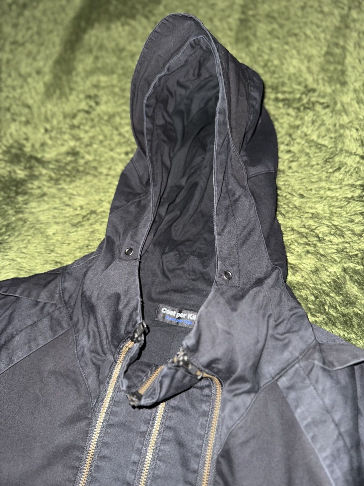 Japanese Brand [XL] Cost Per Kilo Triple Zip Cotton Hooded Blouson Jacket Size US XL / EU 56 / 4 - 7 Thumbnail