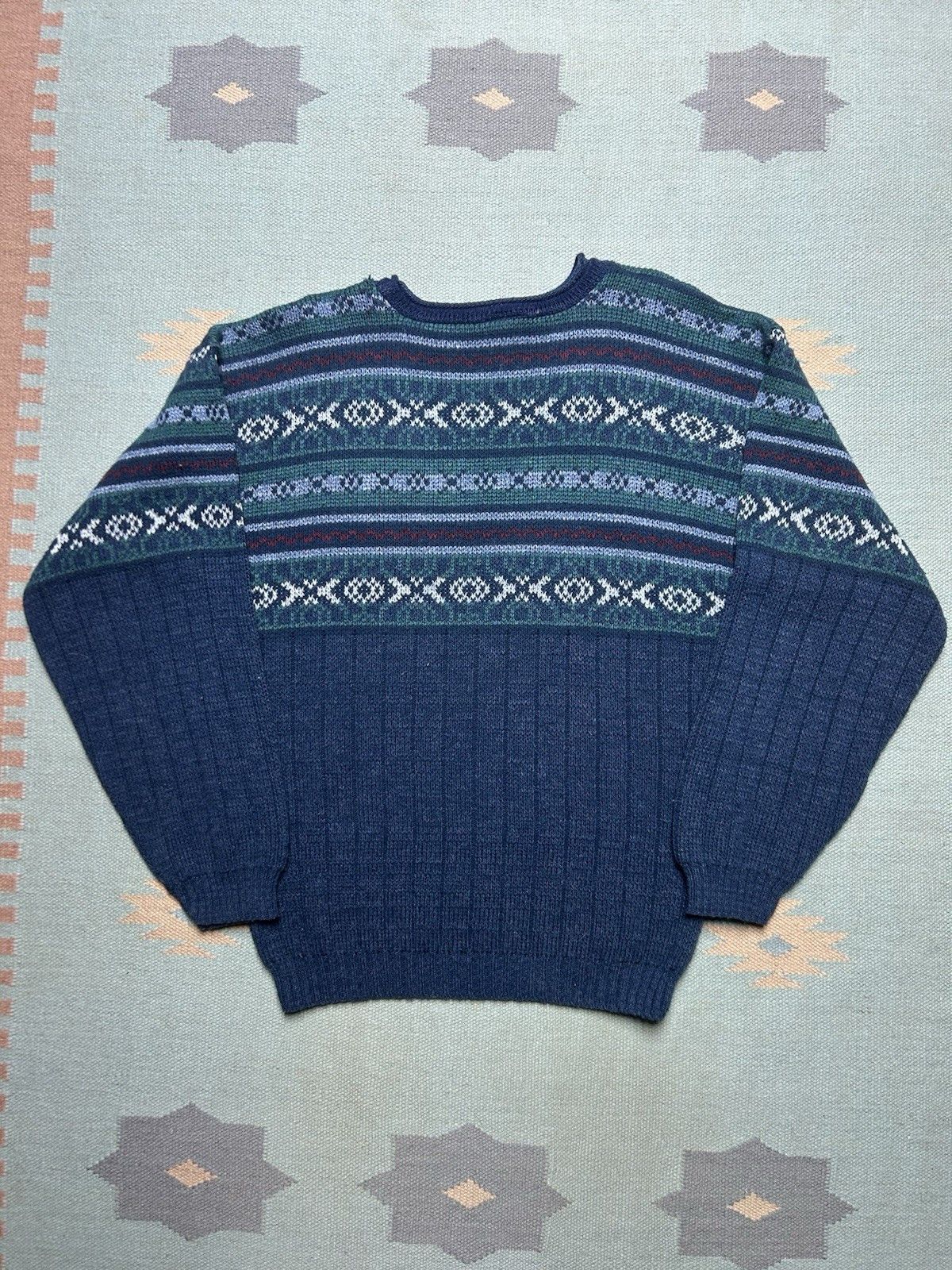 Vintage cornerstone acrylic knit sweater Icelandic Nordic large tall Size US L / EU 52-54 / 3 - 5 Thumbnail