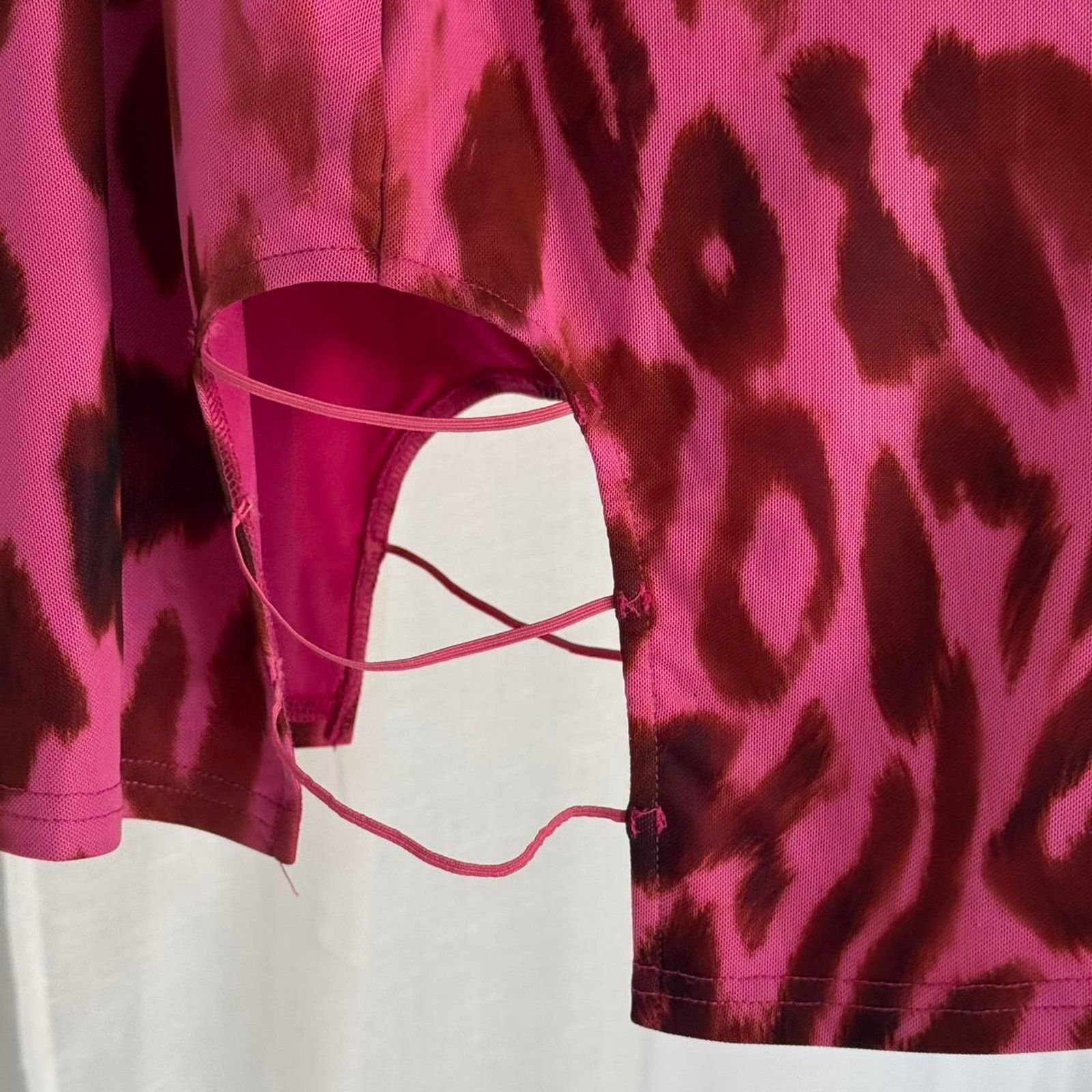 Other Y2K pink leopard mesh cutout mini dress Size M / US 6-8 / IT 42-44 - 5 Thumbnail
