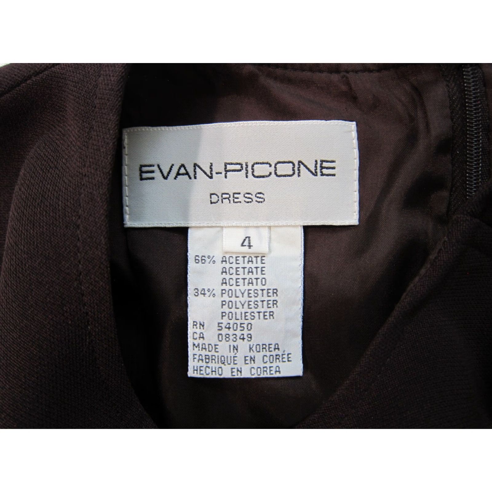 Evan Picone Vintage Evan-Picone Brown Black Gold Button Sheath Straight Tunic Dress Women 4 Size S / US 4 / IT 40 - 3 Thumbnail