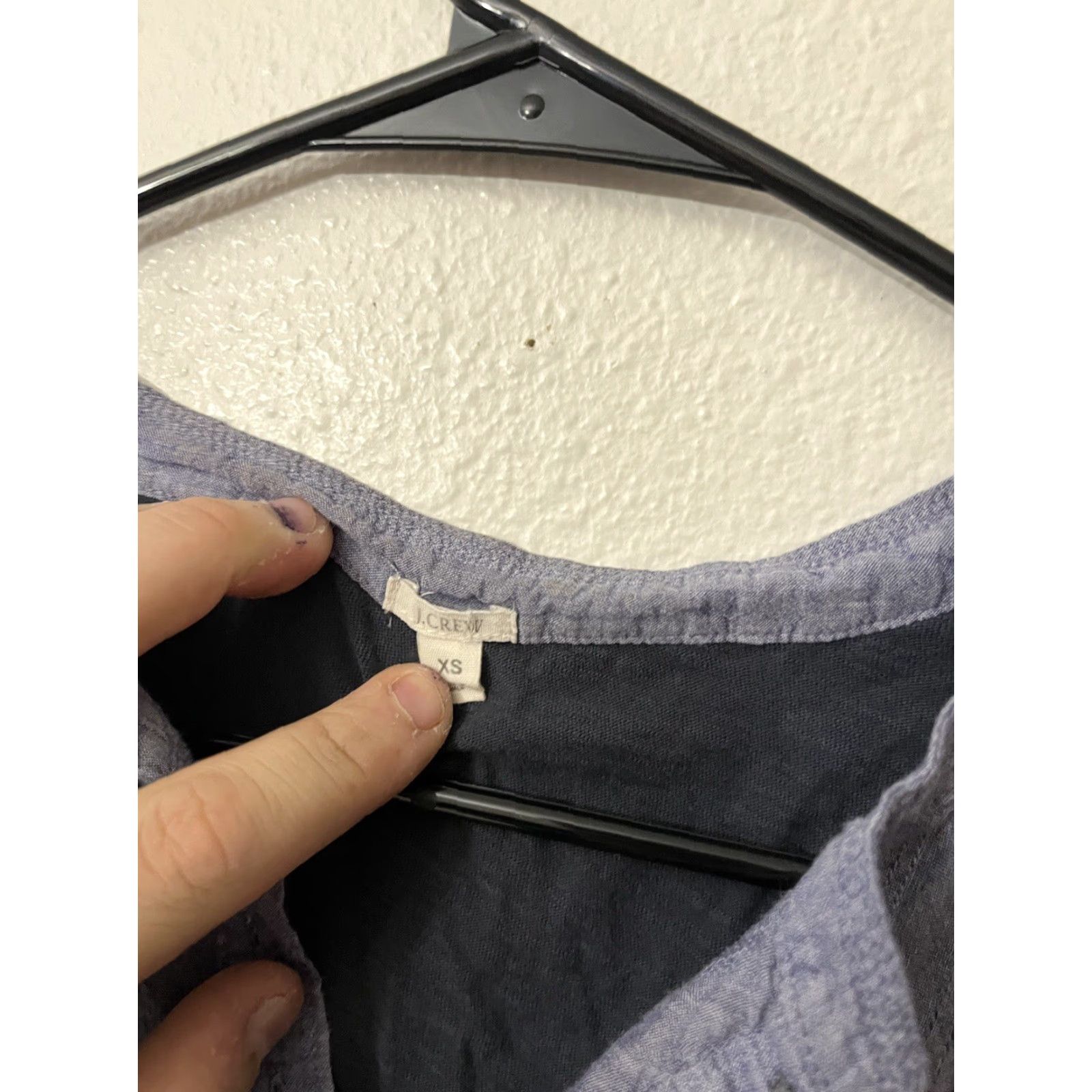 J.Crew J.CREW 3/4 Sleeve Blouse Women's Size XS Blue Pre-Owned Size XS / US 0-2 / IT 36-38 - 3 Thumbnail