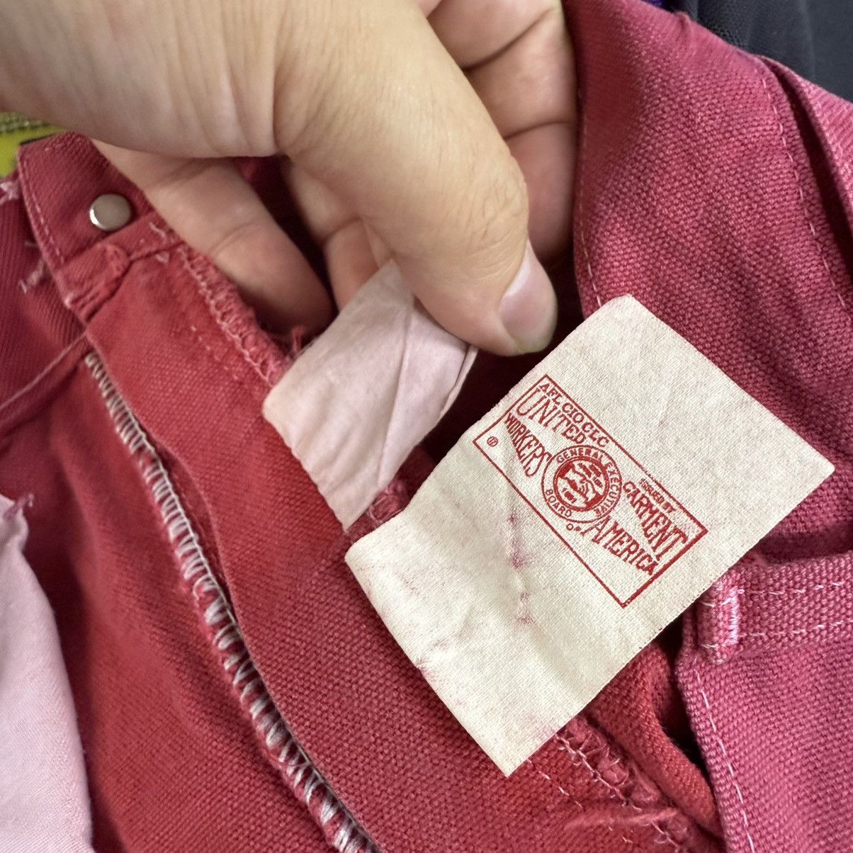 Carhartt Rare Design Vintage Brand Carhartt Carpenter Pants 1990s Red Size US 31 - 12 Thumbnail