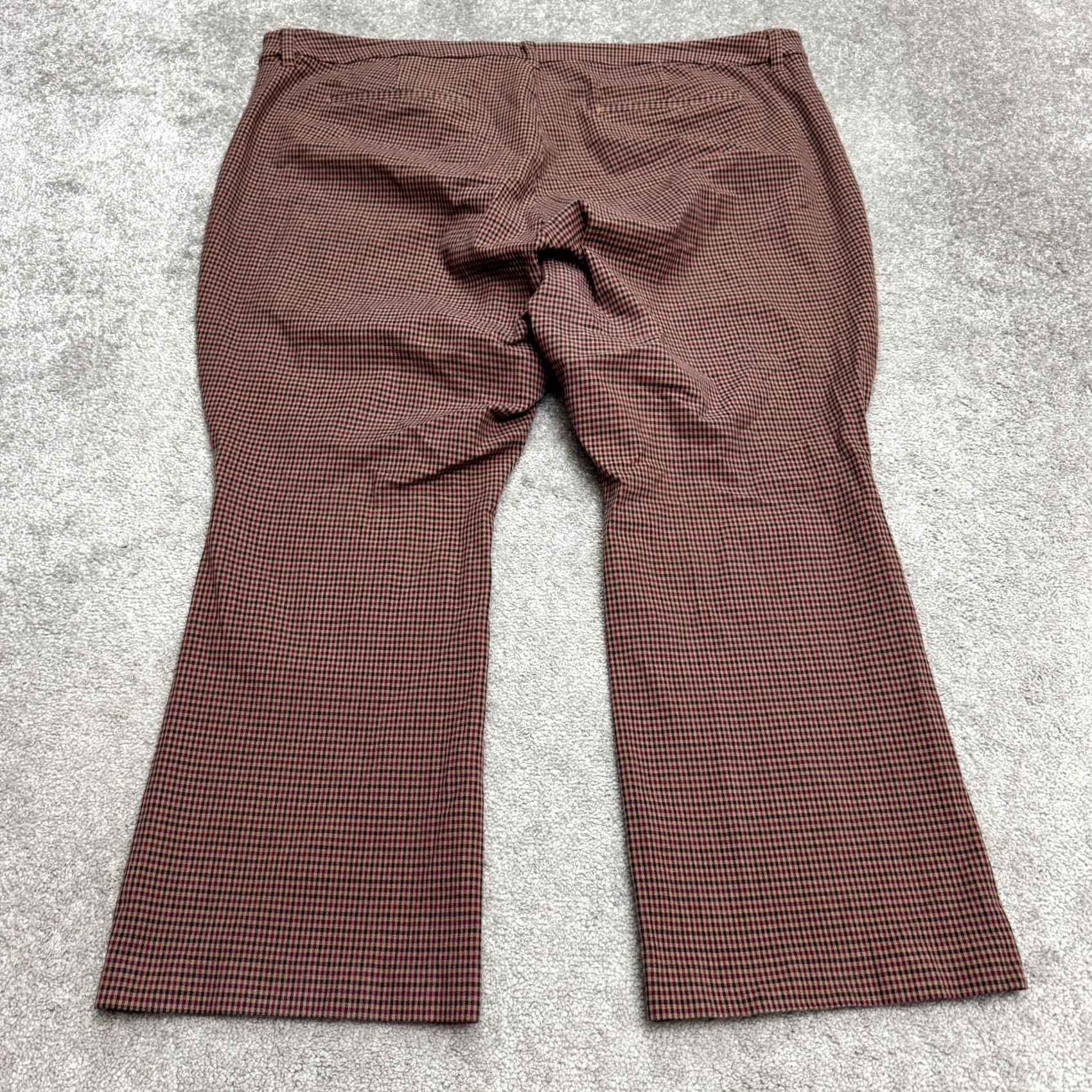 Old Navy Old Navy Brown Plaid High Rise Pixie Flare Pants 26W Women's Plus Twill Pockets Inseam 28" Size 26" / US 2 / IT 38 - 2 Thumbnail