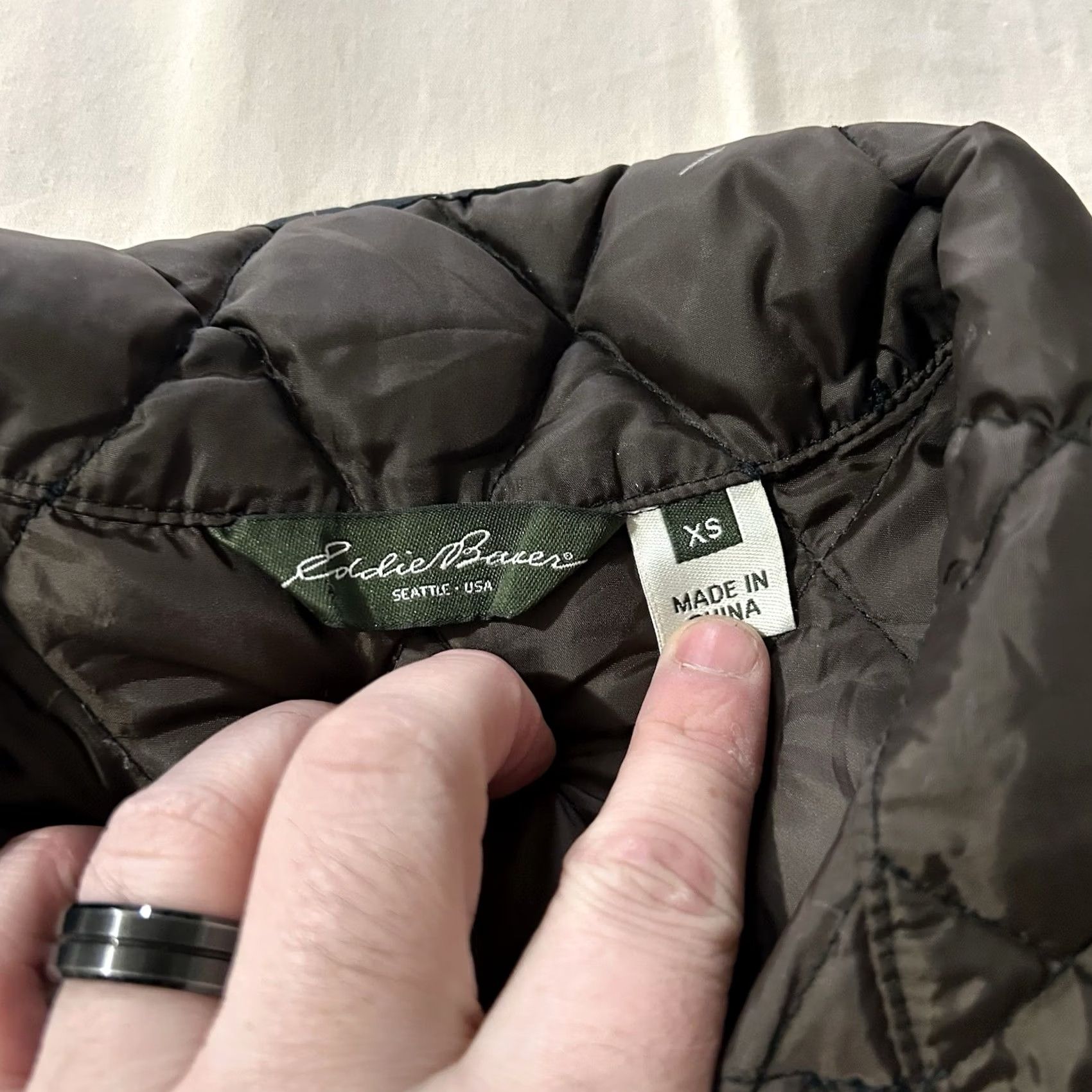 Eddie Bauer VINTAGE Eddie Bauer EB550 Goose Down Quilted Puffer Vest Navy XS Women Size XS / US 0-2 / IT 36-38 - 3 Thumbnail