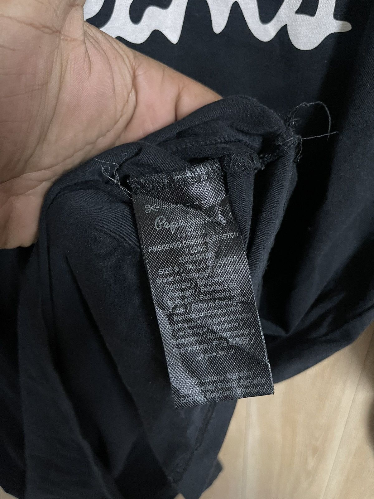 Pepe Jeans Pepe Jeans T shirt Body Fit Stretch S fit M Black Spellout Size US M / EU 48-50 / 2 - 5 Thumbnail