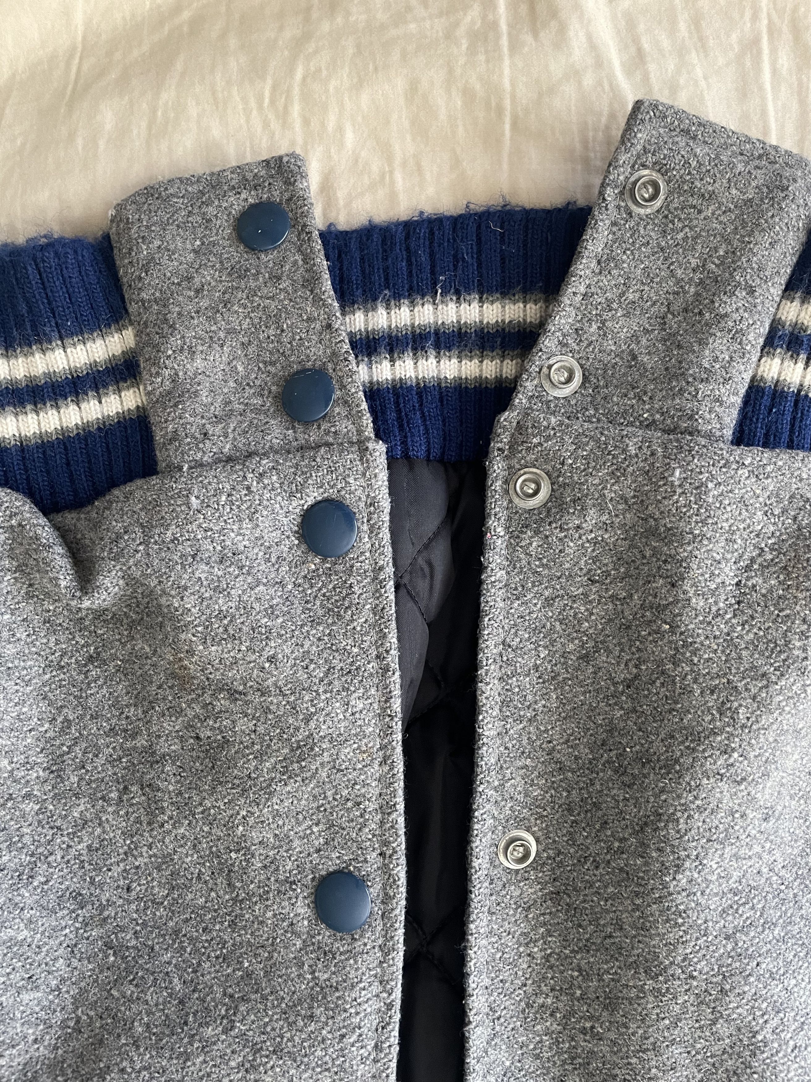Vintage Vintage blue/grey varsity jacket Size US XL / EU 56 / 4 - 8 Thumbnail