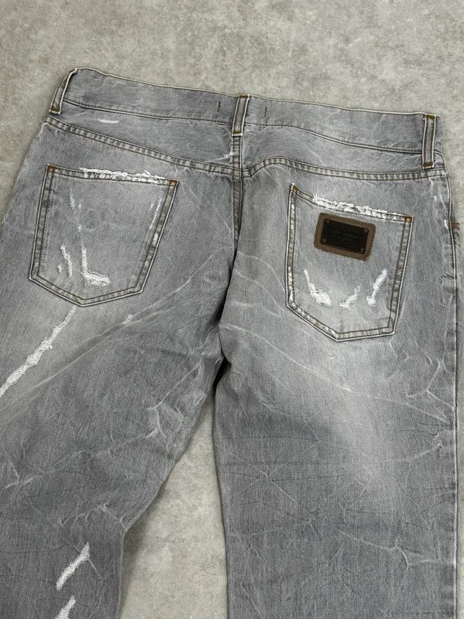 Dolce & Gabbana AW2010 Dolce & Gabbana Distressed Grey Denim Jeans Size 28" / US 6 / IT 42 - 7 Thumbnail