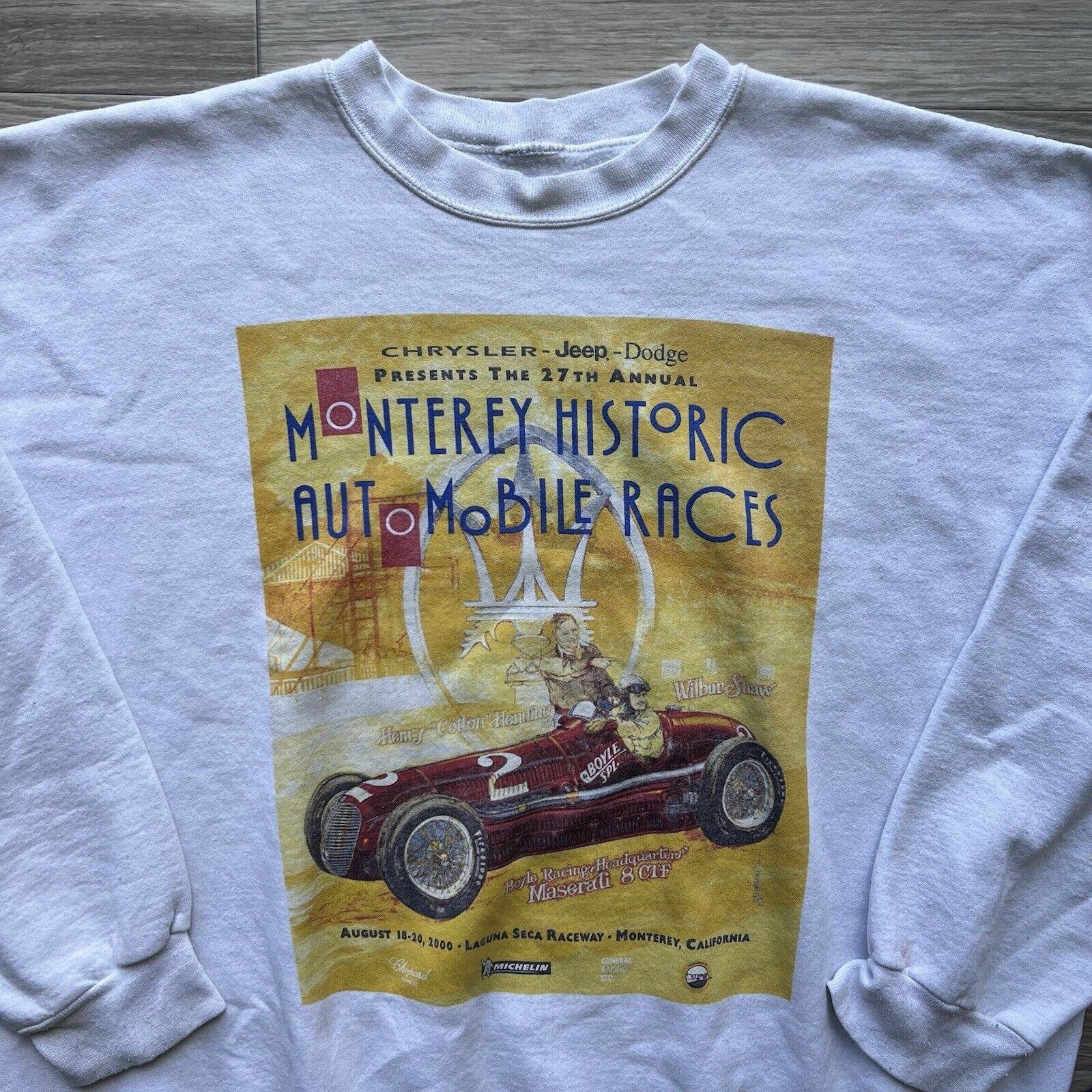 Gildan Vintage Car Racing 2000 Sweatshirt White Pullover Crewneck Size US XXL / EU 58 / 5 - 2 Thumbnail
