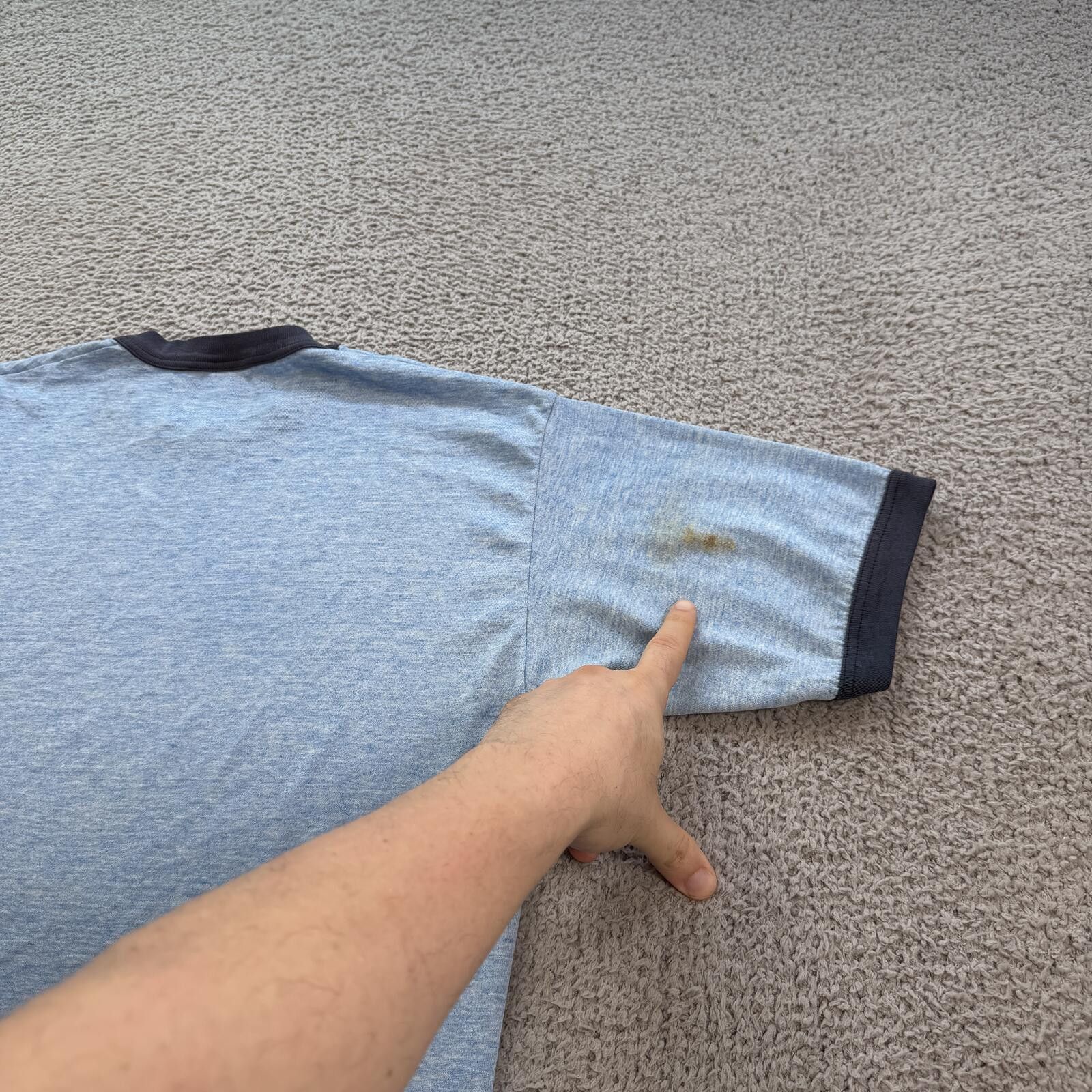 Other Vintage 90s Ringer Baby Tee Made In USA Blue Fitted Slim Y2K Size S / US 4 / IT 40 - 9 Thumbnail