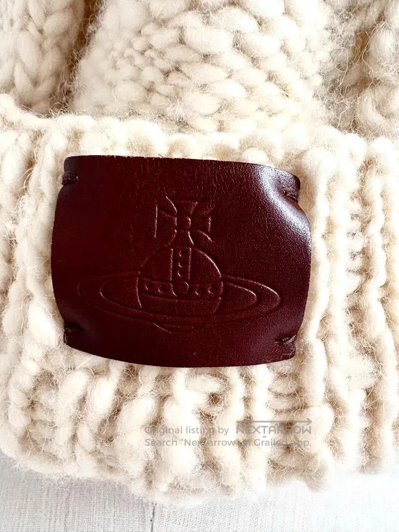 Vivienne Westwood Vivienne Westwood Brown Saturn Leather Label White Knit Wo Size ONE SIZE - 5 Thumbnail