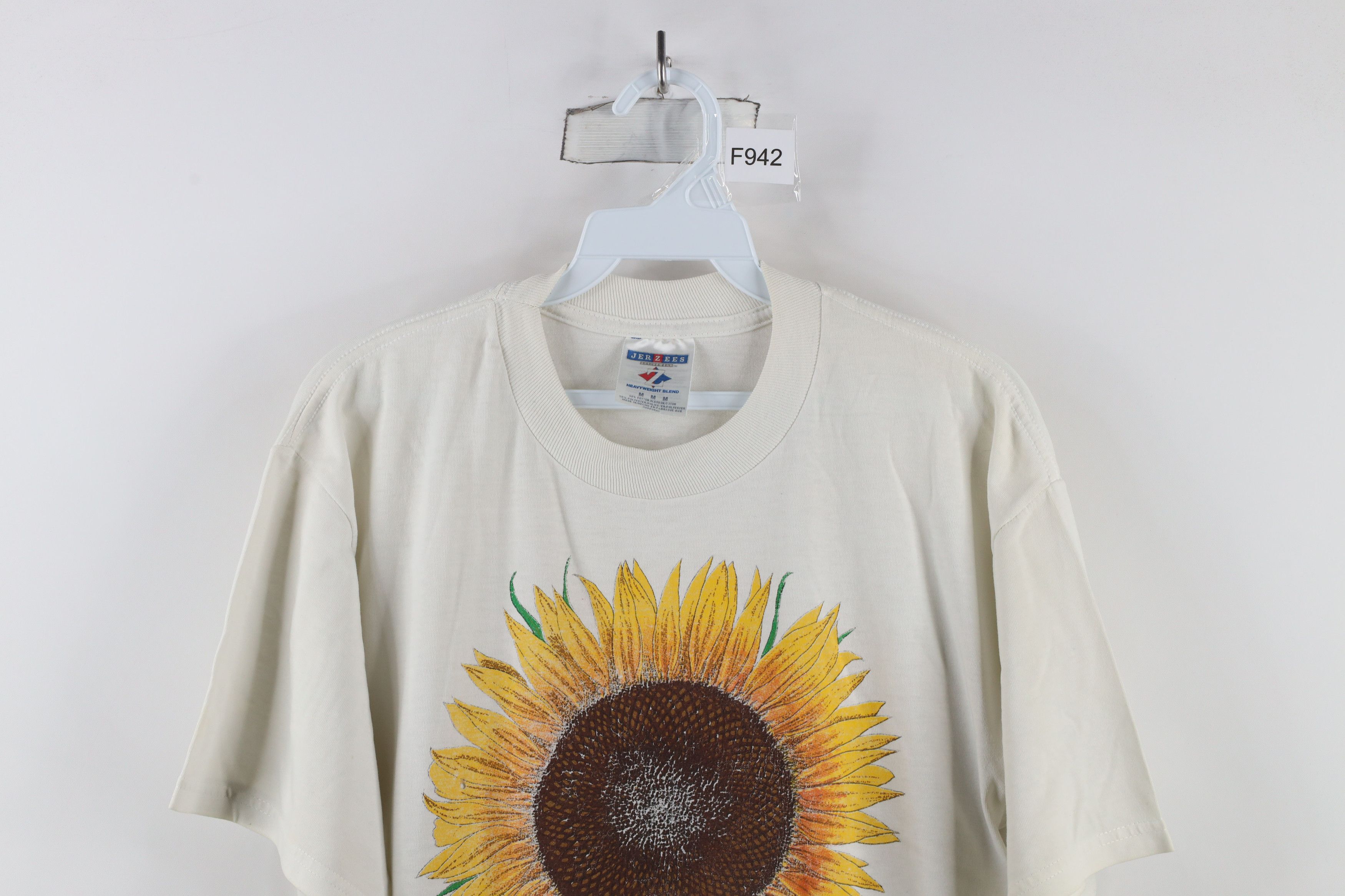 Vintage Vintage 90s Streetwear Nature Sunflower T-Shirt White Size L / US 10 / IT 46 - 2 Thumbnail