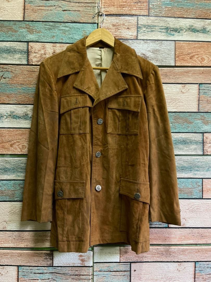 Japanese Brand Vintage Japanese Suede-Style Safari Field Brown Jacket Size US M / EU 48-50 / 2 - 1 Thumbnail