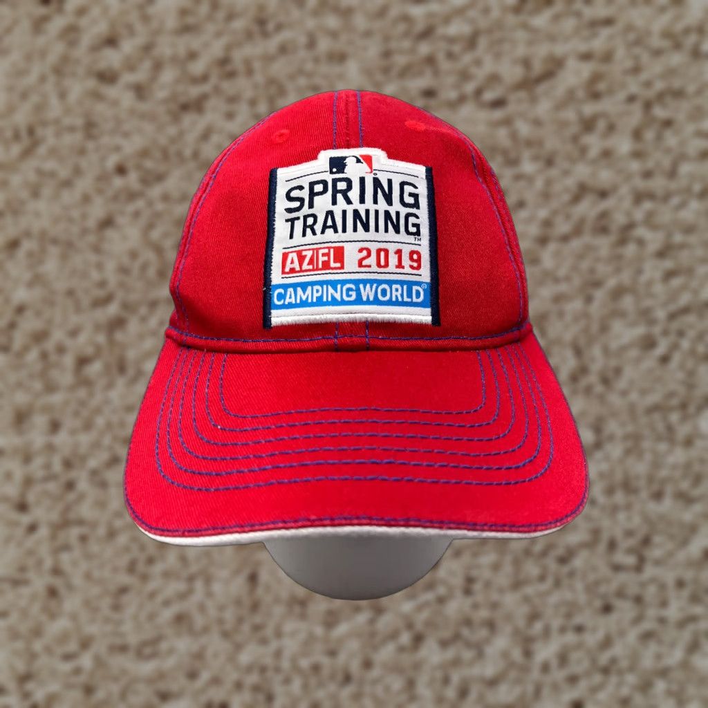 MLB Genuine Merchandise Hat Cap Baseball Cap Adjustable Red Cotton MLB Spring Training AZ FL 2019 Adult One Size Boys Mens Womens (adjusted to fit rules) Size ONE SIZE - 1 Thumbnail